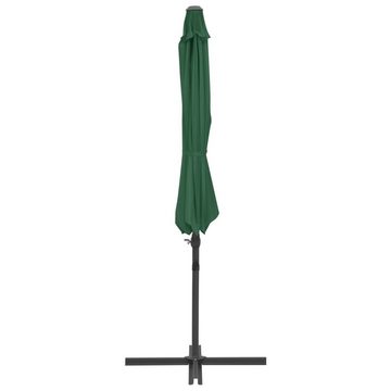 vidaXL Balkonsichtschutz Sonnenschirm mit Schirmständer Grün