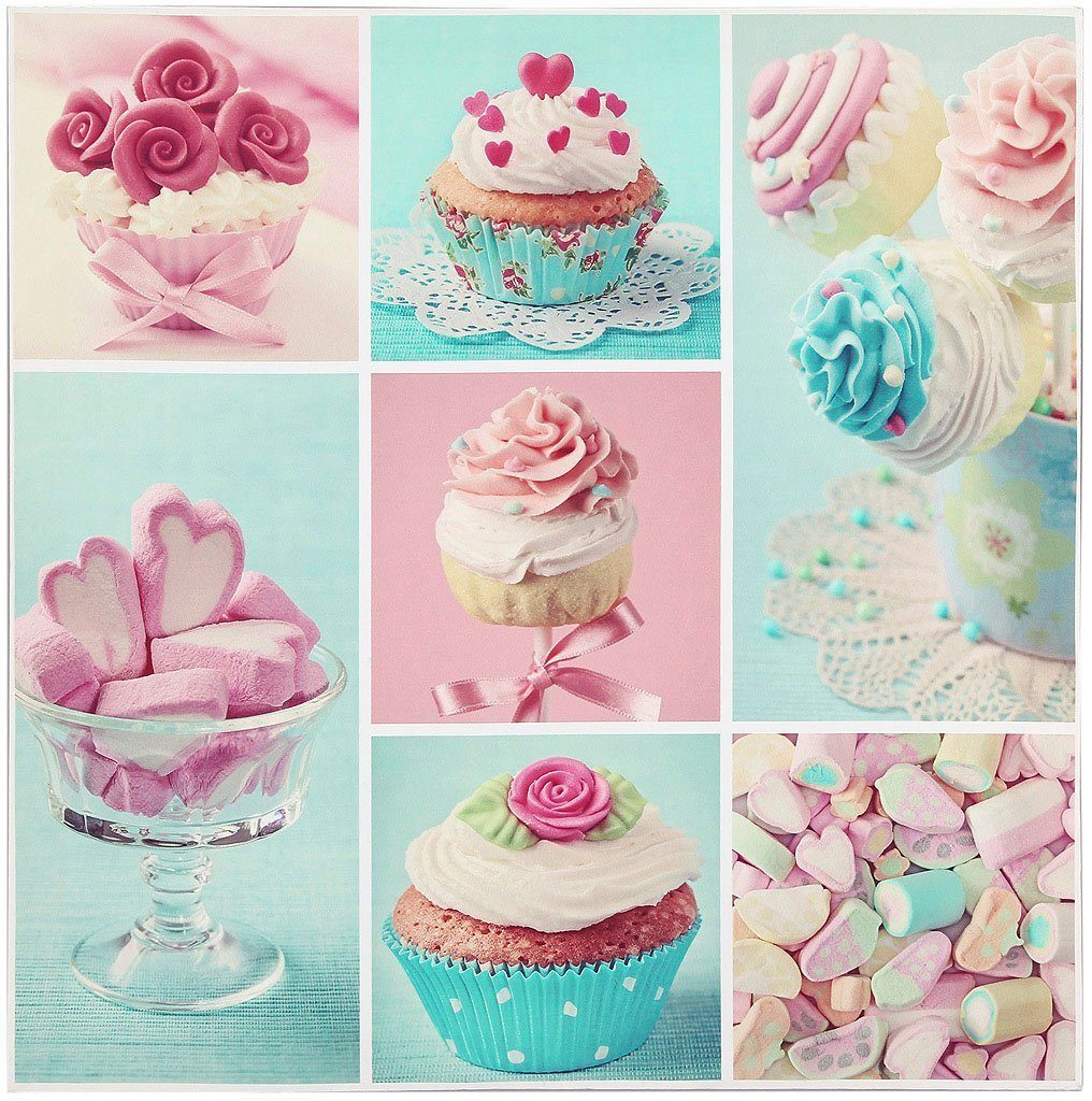 Ambiente Haus Leinwandbild »Cup Cake Bild 50cm«, (1 Stück)-Otto