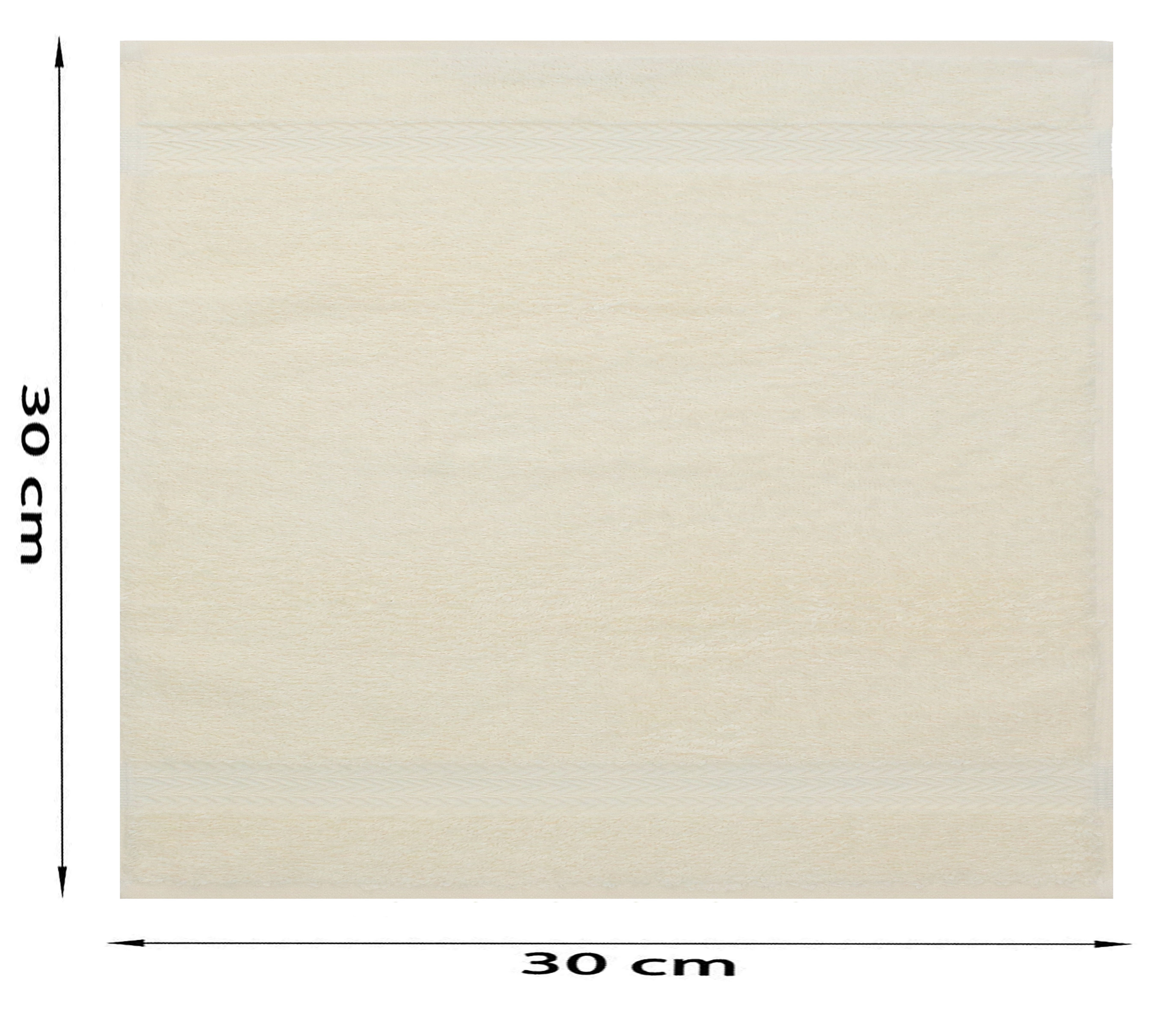 cm Baumwolle Farbe Seiftuch anthrazit 30x30 und 10 Premium 100% nussbraun Seiflappen-Set Betz Seiftücher Stück