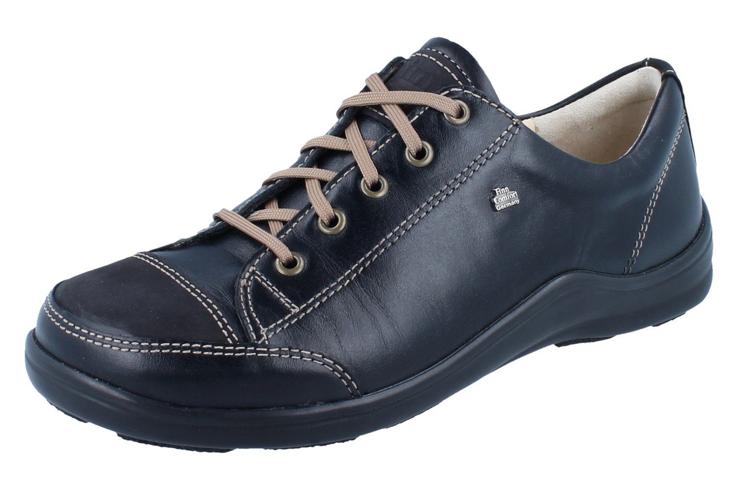 Finn Comfort FINN COMFORT Soho Damen Schnürschuhe schwarz Glattleder - Größe: 36 Schnürschuh Wechselfußbett