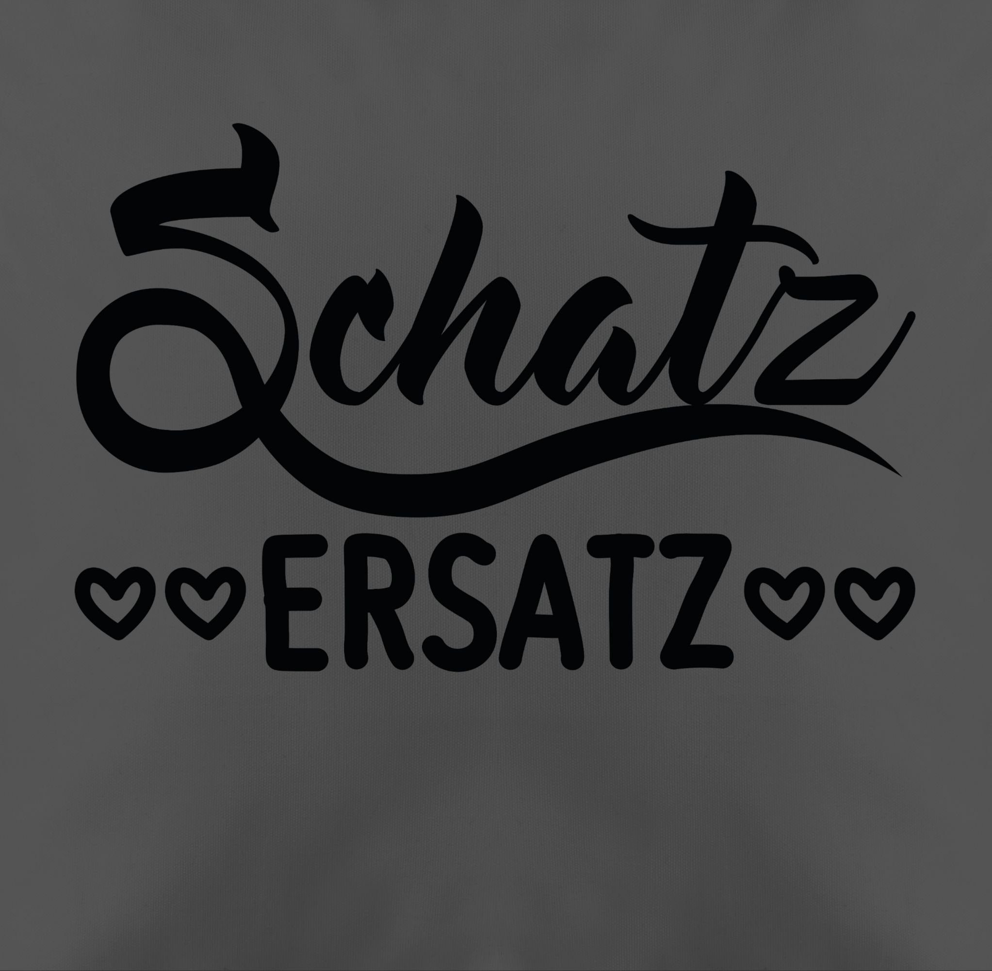 Shirtracer Dekokissen Schatzersatz, Grau Geschenk 1 Valentinstag Dekokissen