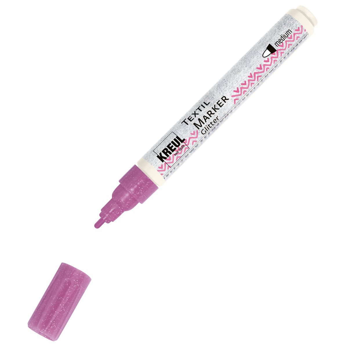Textilmarker KREUL Textilmarker Glitter medium rosé