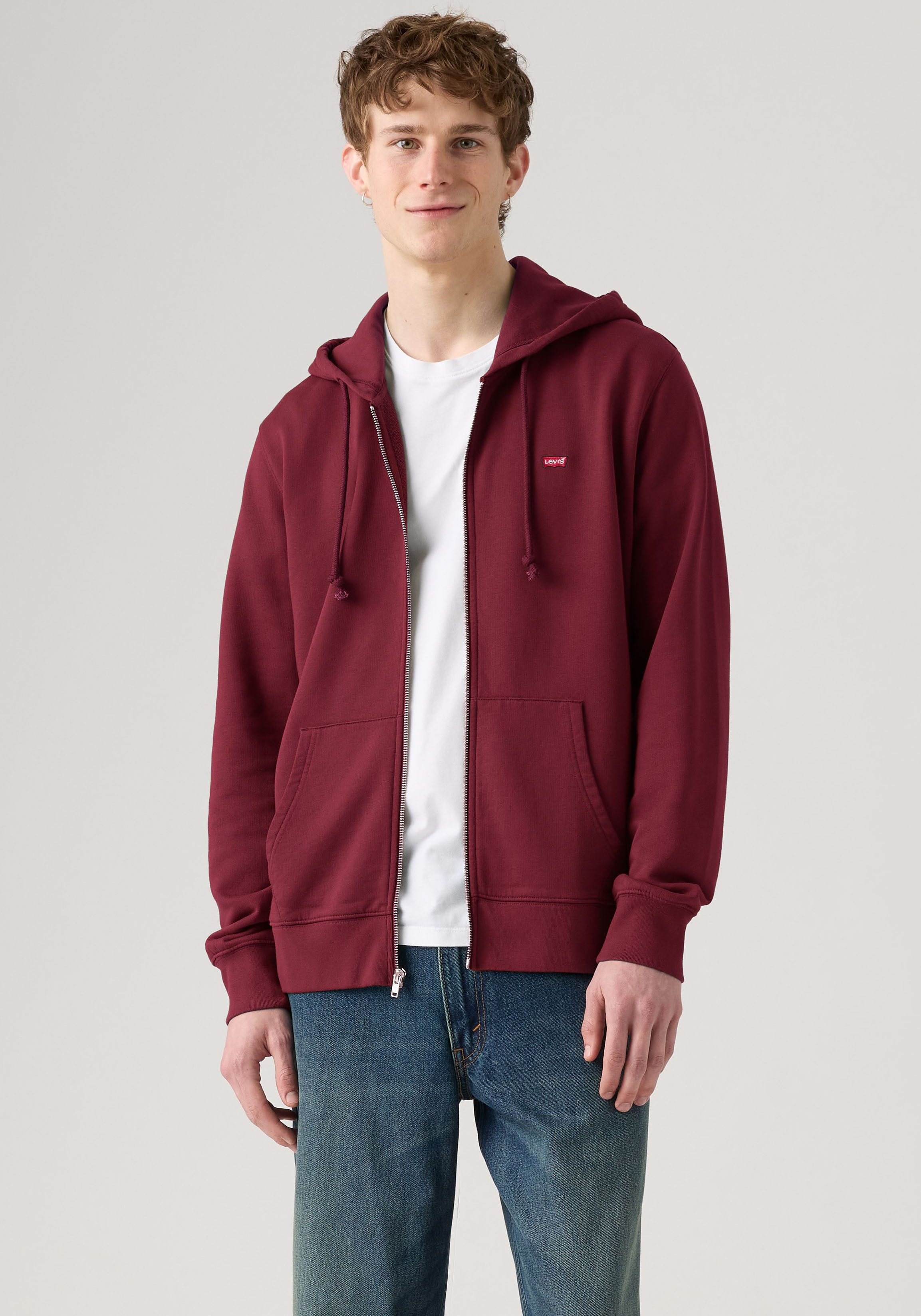 Levi's® Kapuzensweatjacke NEW ORIGINAL ZIP UP mit Logo-Stickerei und Kängurutasche