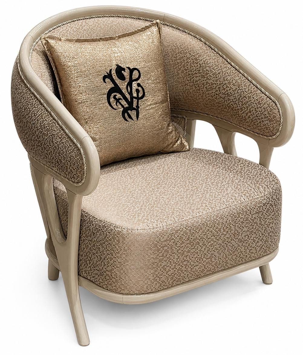 JVmoebel Relaxsessel Komfortabel Beige Sessel Wohnzimmer Hochwertig Gemütlich (1-St., 1-tlg)