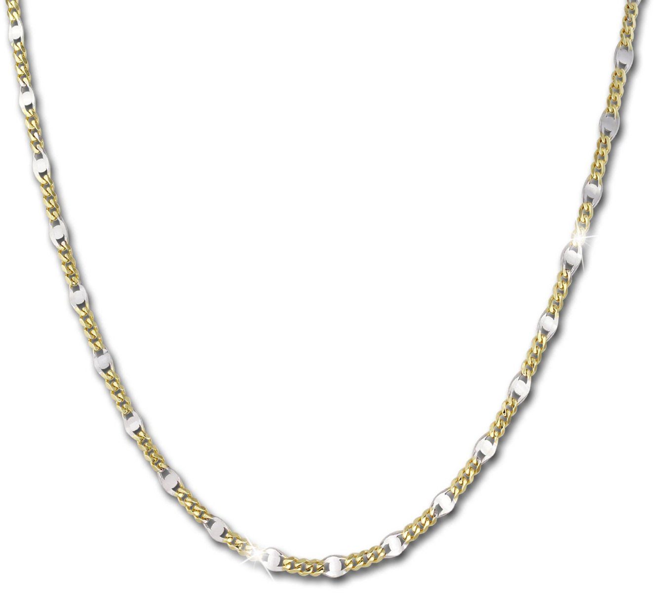 GoldDream Goldkette GoldDream Plättchen Halskette Damen gold, Damen  Halsketten (Plättchen) ca. 45cm, 333 Gelbgold - 8 Karat, 333 Wei