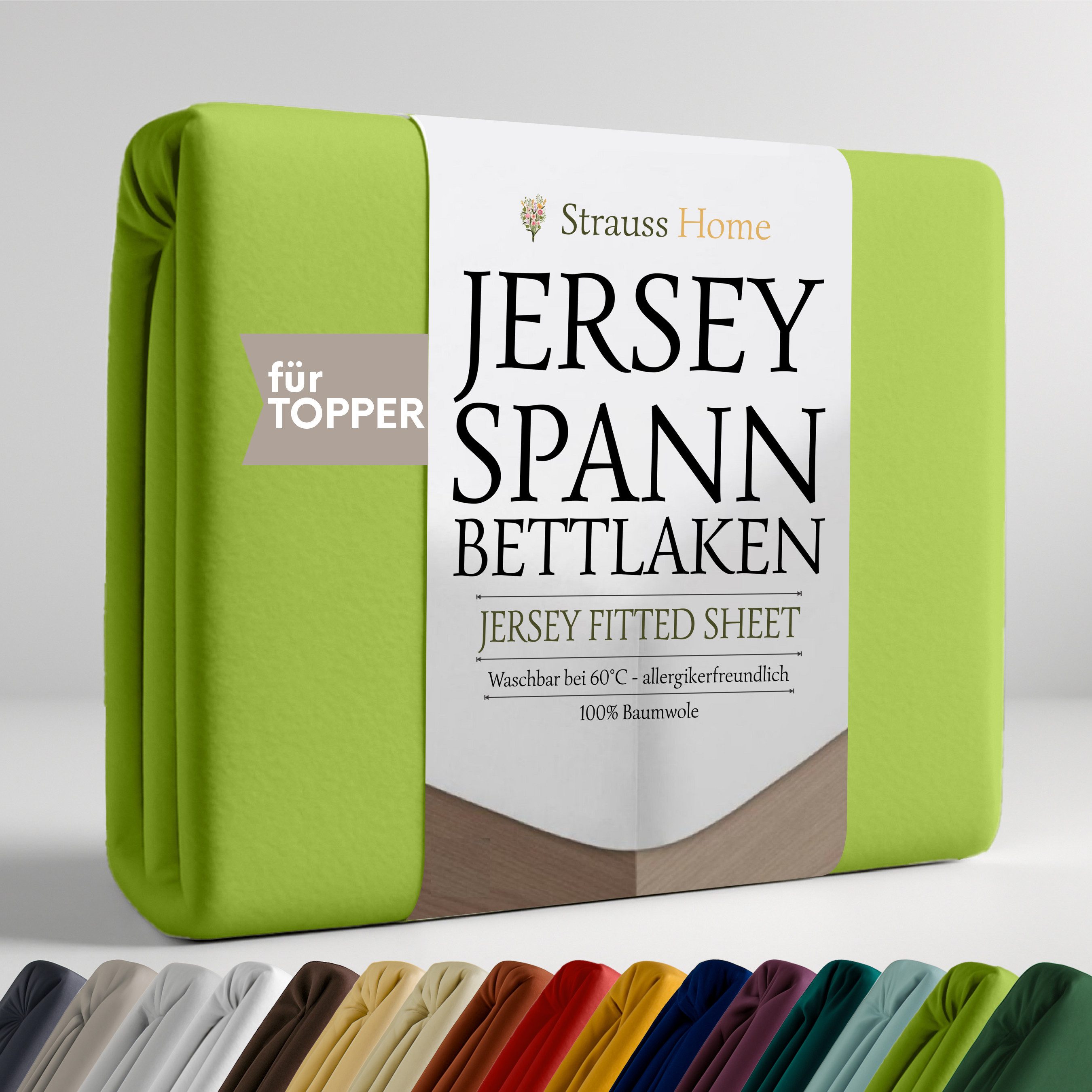 Strauss Home Spannbettlaken Premium Topper Spannbettlaken 150GSM für Matrat günstig online kaufen
