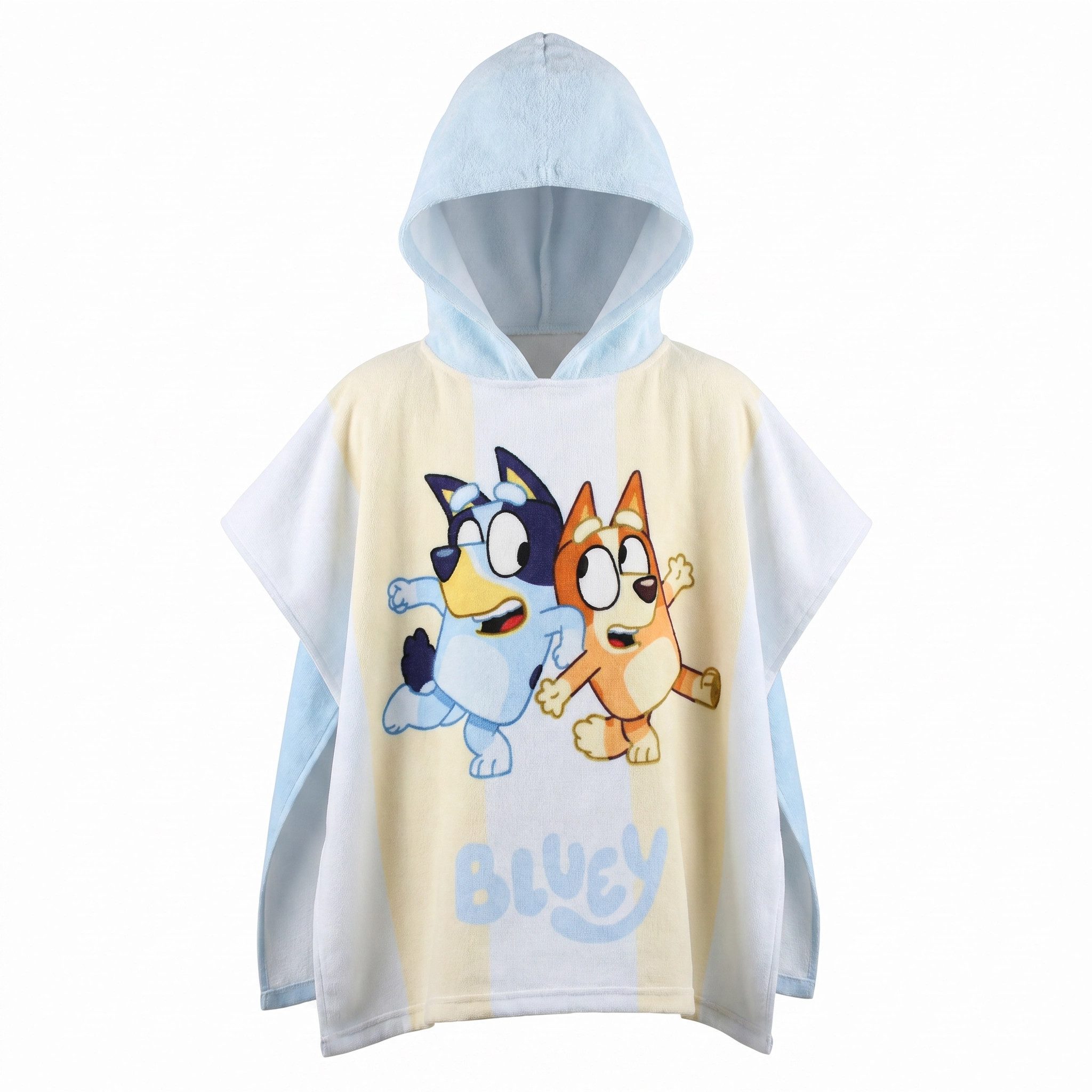 Bluey Badeponcho Bluey und Bingo Kleinkind Poncho Badeponcho mit Kapuze, midi, Polyester, Kapuze, ohne