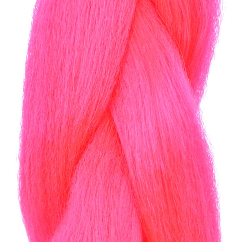 MyBraids YOUR BRAIDS! mit Flechthaar Länge Zöpfe Braids Pink 14-AY Kunsthaar-Extension Pack Premium 2m 1-farbig im 3er