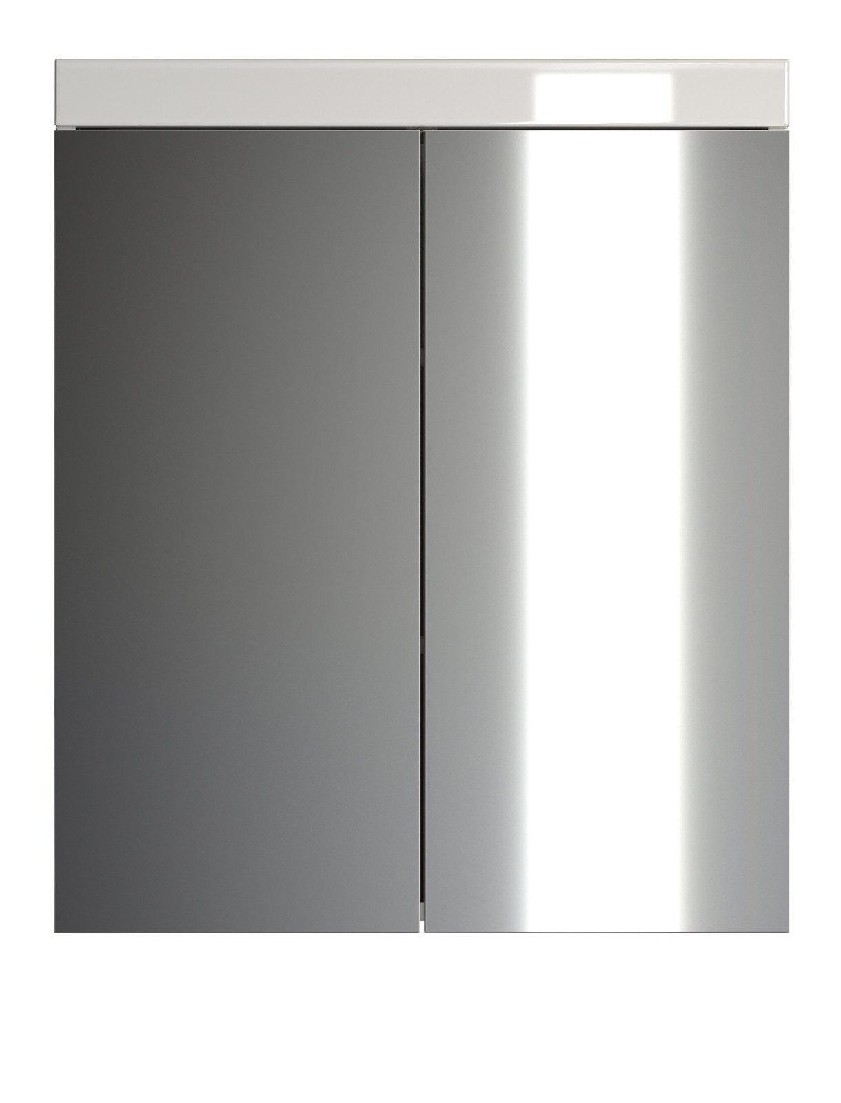 trendteam Badezimmerspiegelschrank Amanda (Hängeschrank 2-türig in weiß, 60 x 77 cm) Hochglanz