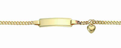 Adelia´s Goldarmband 333 Gold Flach Panzer Armband Mit Motiven 16 cm, 333 Gold Goldschmuck für Damen
