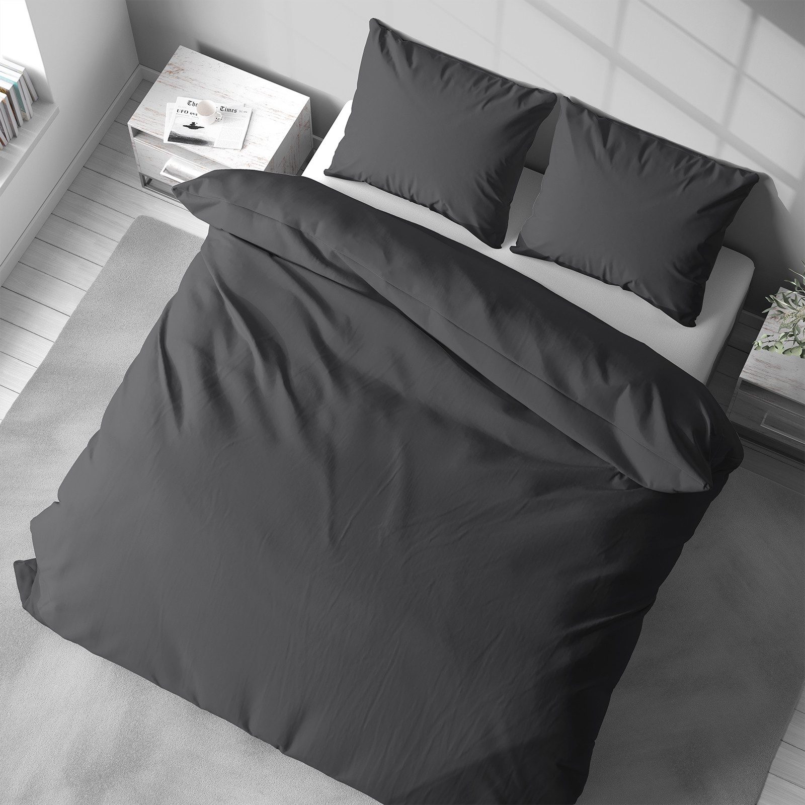 Visaggio Bettwäsche Mikrofaser Uni 135x200 155x220 200x200 Einfarbig Allerg günstig online kaufen
