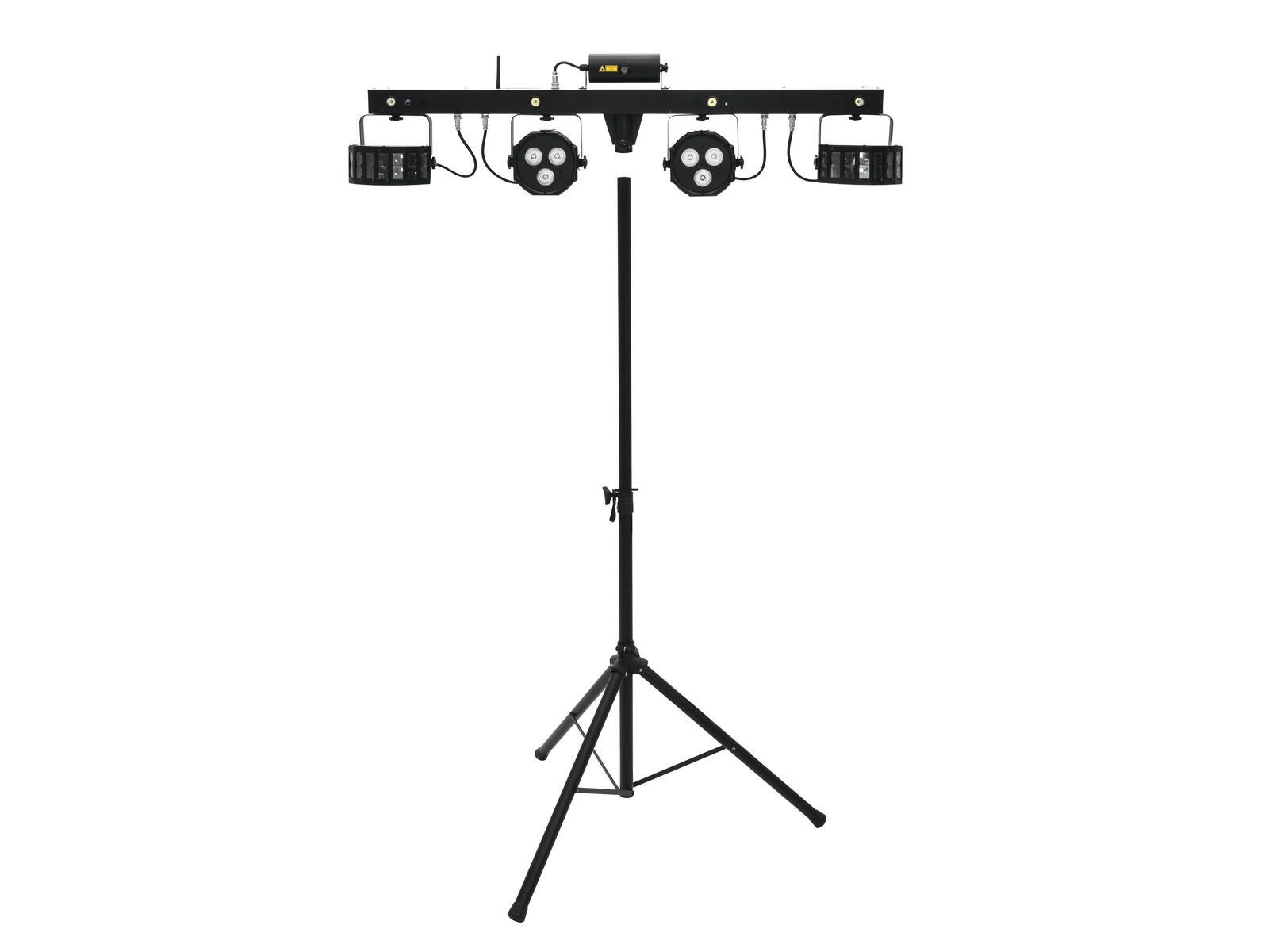 Discolicht EUROLITE Set LED KLS Laser Bar FX + M-3 Boxenhochständer