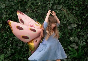 partydeco Folienballon, Folienballon Schmetterling 110x67cm rosa gold
