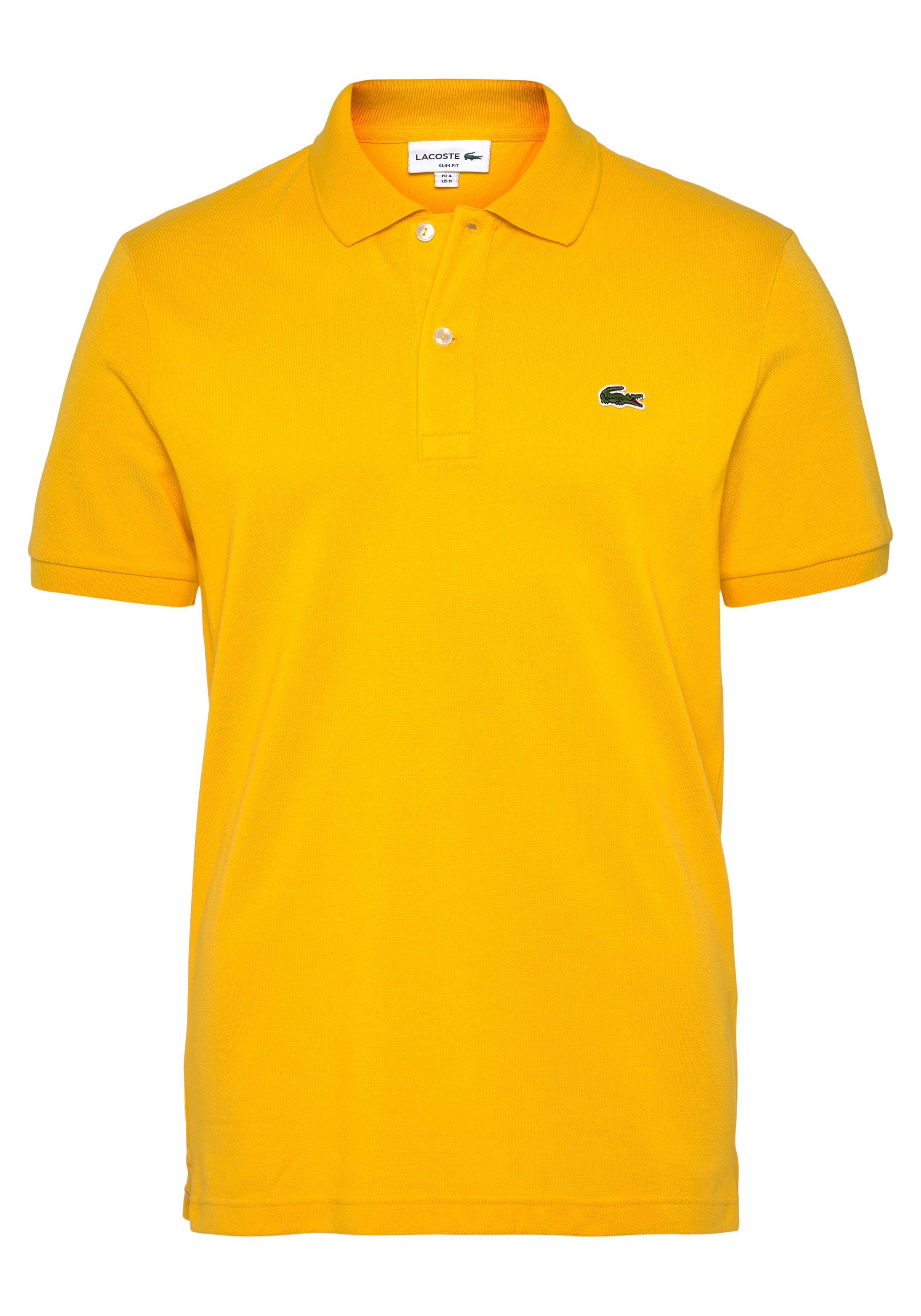 Lacoste Poloshirt (1-tlg) mit Logostickerei gelb