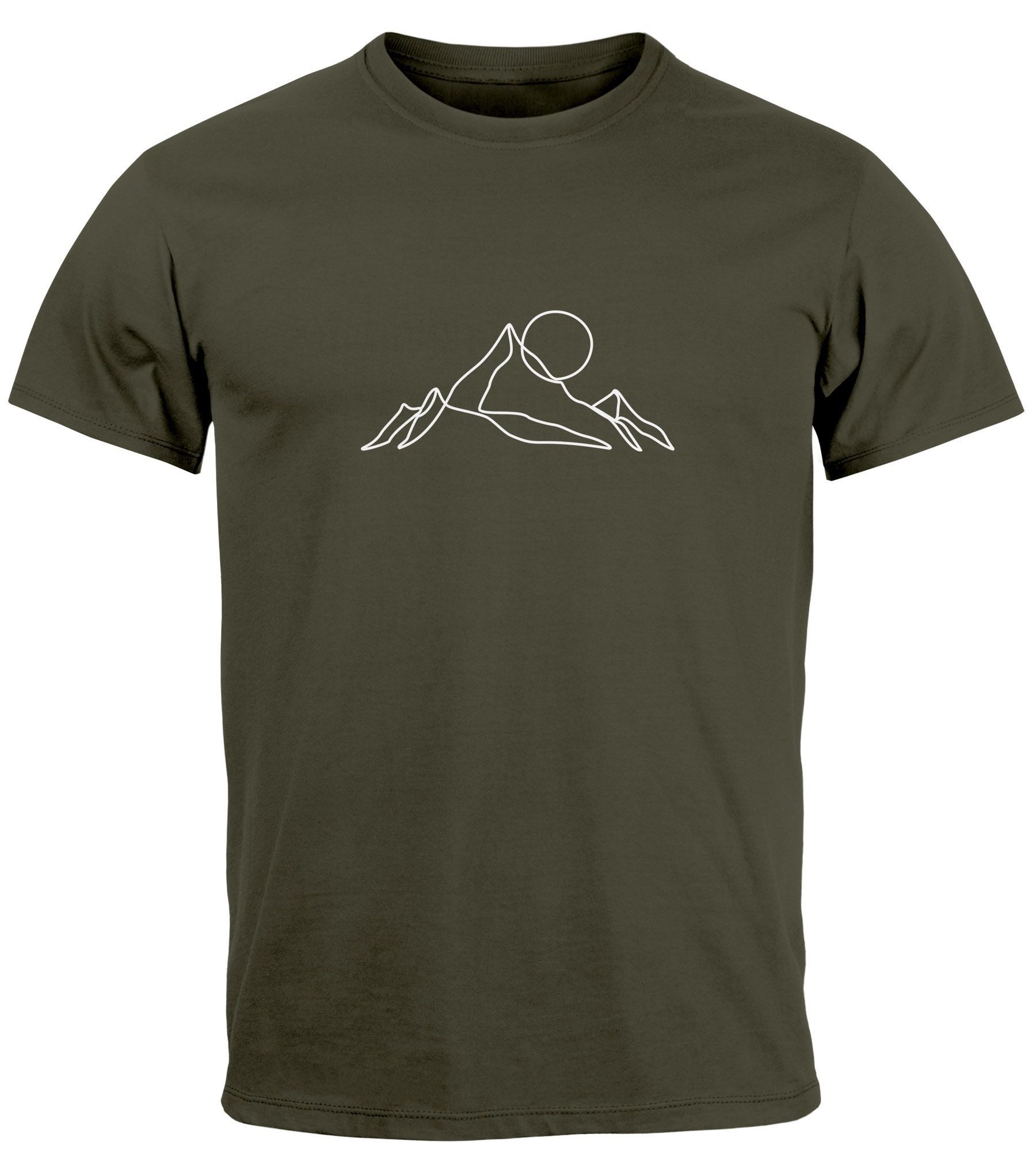 Neverless Print-Shirt Herren T-Shirt Berge Wandern günstig online kaufen