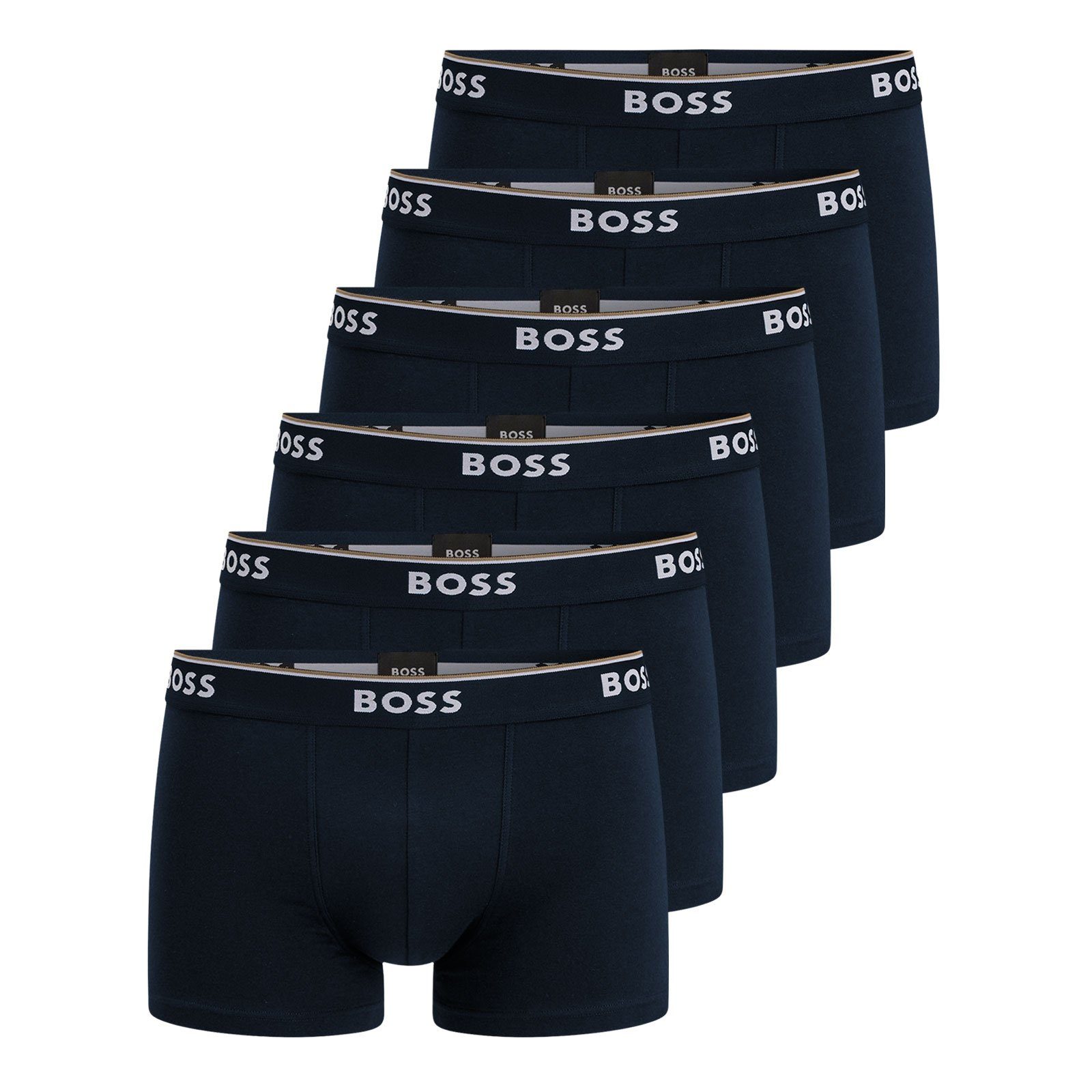 BOSS Trunk Cotton Stretch (6-St) mit umlaufend eingewebtem Markenschriftzug