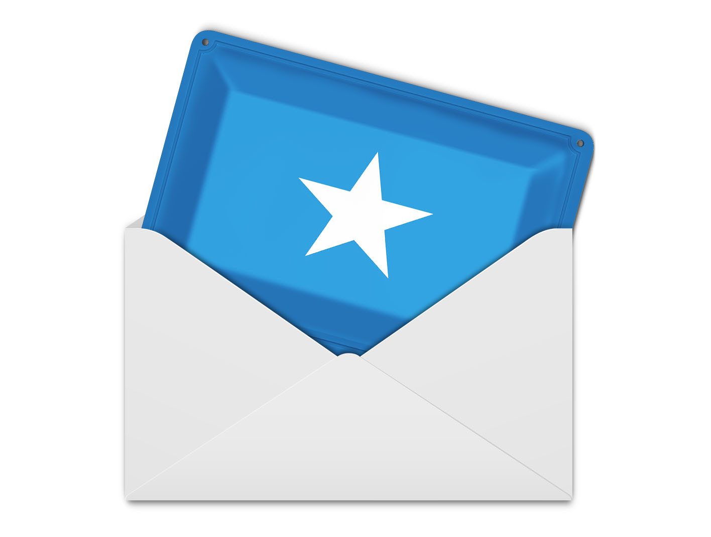 Femer GmbH Postkarte Flagge Somalias 14x10 cm Flag of Somalia, unfrankiert
