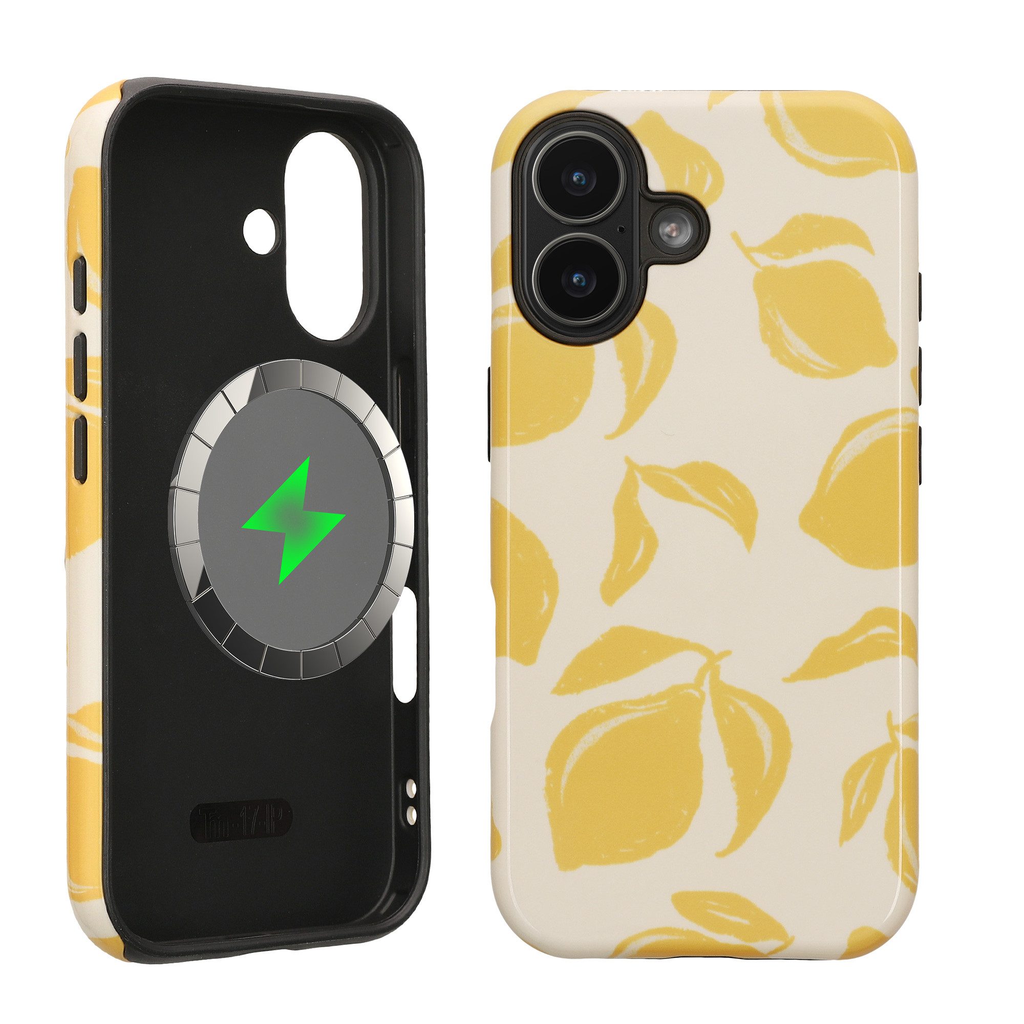 kwmobile Smartphone-Hülle Doppelschutz Hülle für Apple iPhone 17, Hardcase-Außenschale mit kabelloser Ladefunktion