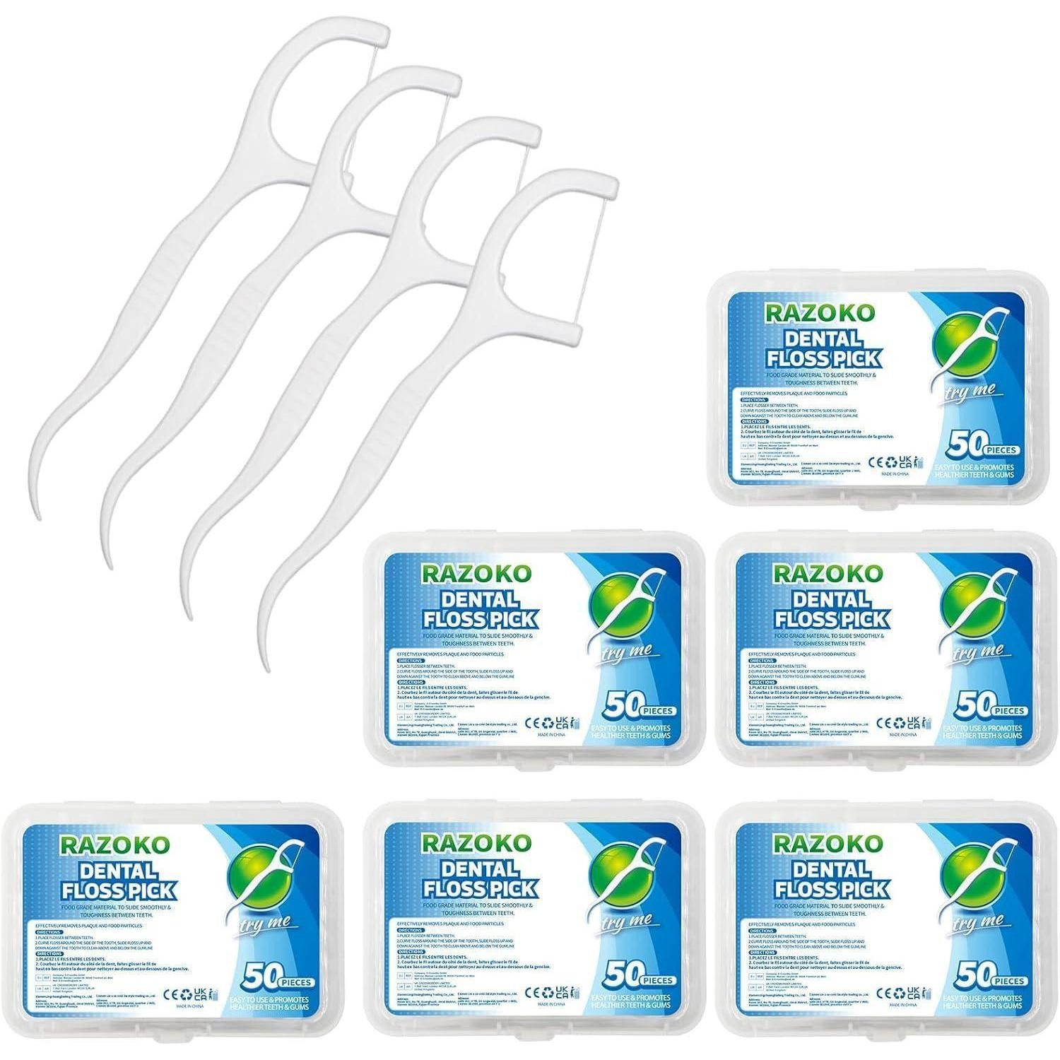 LuxusKollektion Zahnseide-Stick Zahnseide Sticks Einwegzahnseide Dental Floss Interdental Flosser 300