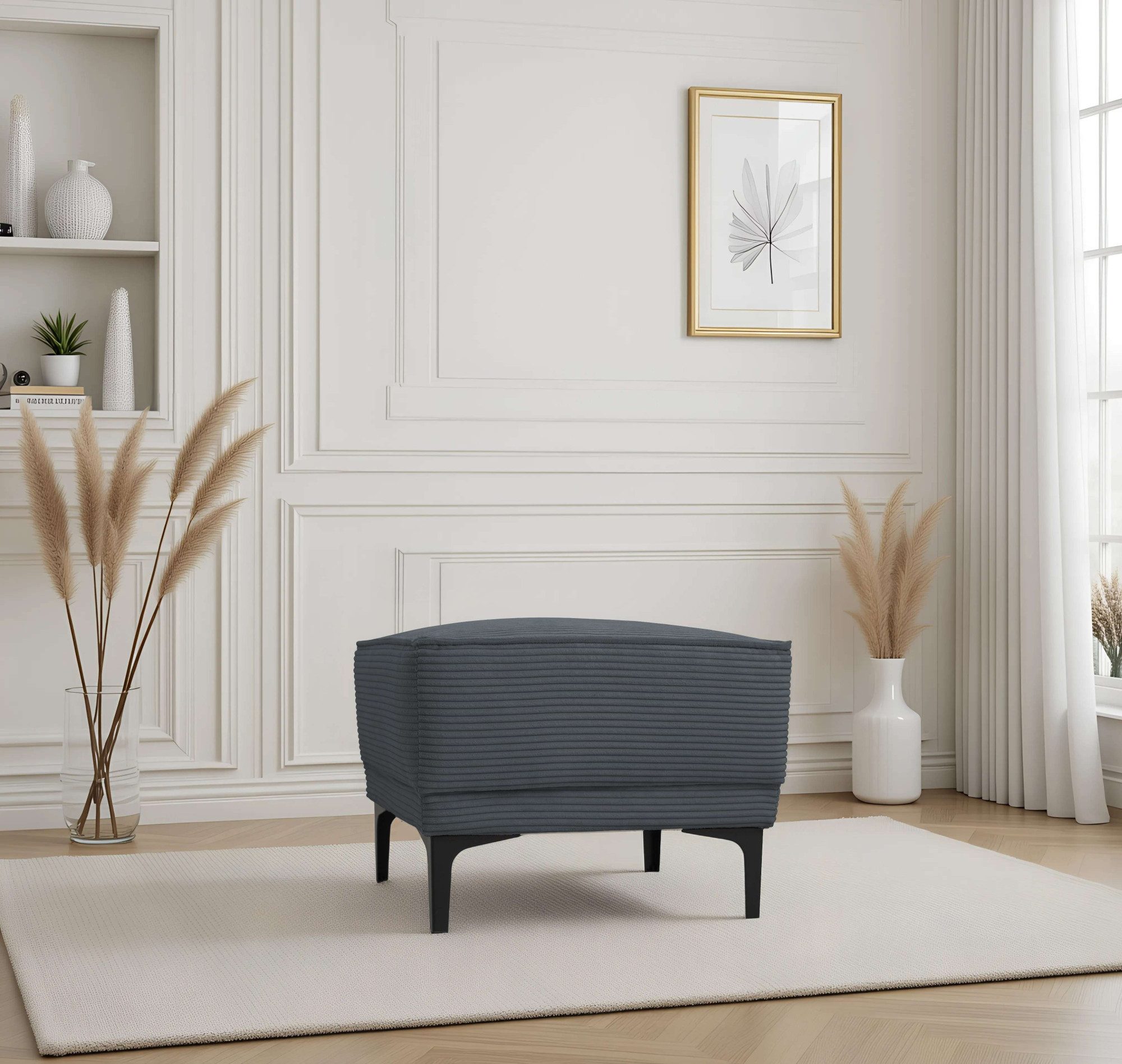 OTTO home Hocker Oland Cord Polsterhocker