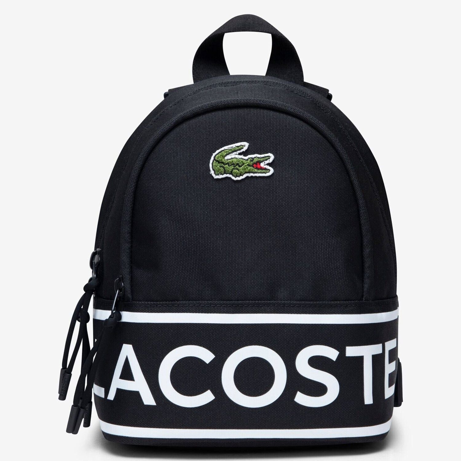 Lacoste Kinderrucksack Lacoste Kids kleiner Rucksack rschwarz mit flauschigem Krokodil-Logo