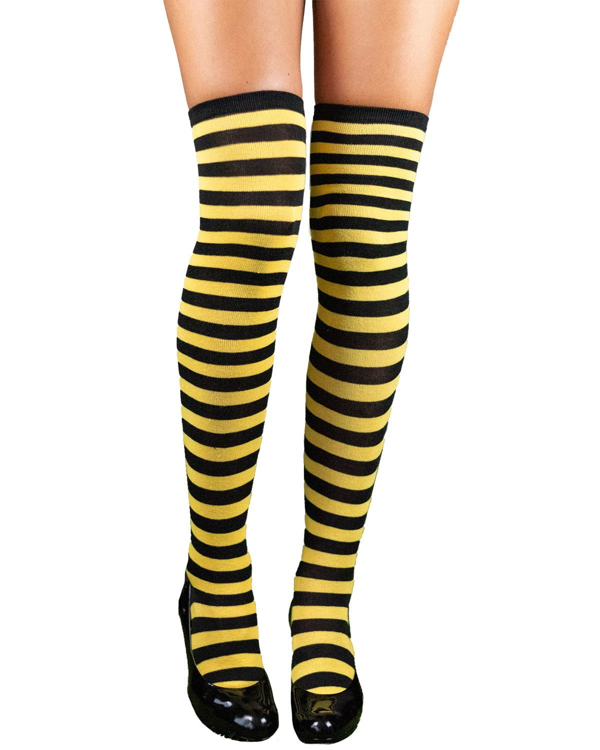 Kostüm Overknees Kniestrümpfe 'Ringelstrümpfe' - 414036