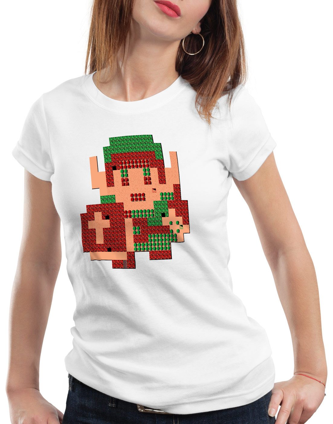 style3 T-Shirt 8-Bit Link pixel hyrule nes cocolint schwert zelda link nintendo