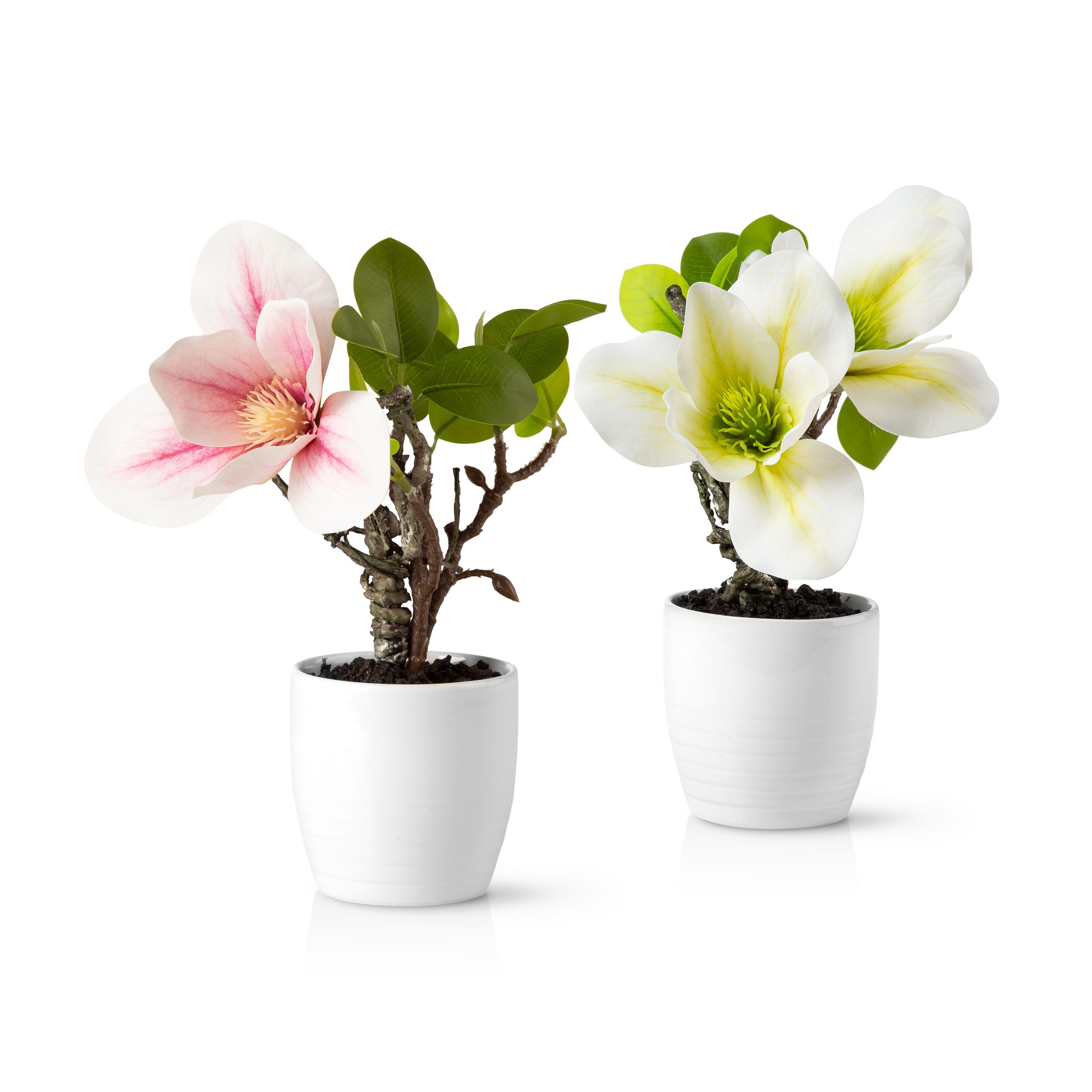 Kunstorchidee 3er Set künstliche Orchideen wie echt (35cm) in Hochglanz-Keramiktopf Orchidee, PASCH
