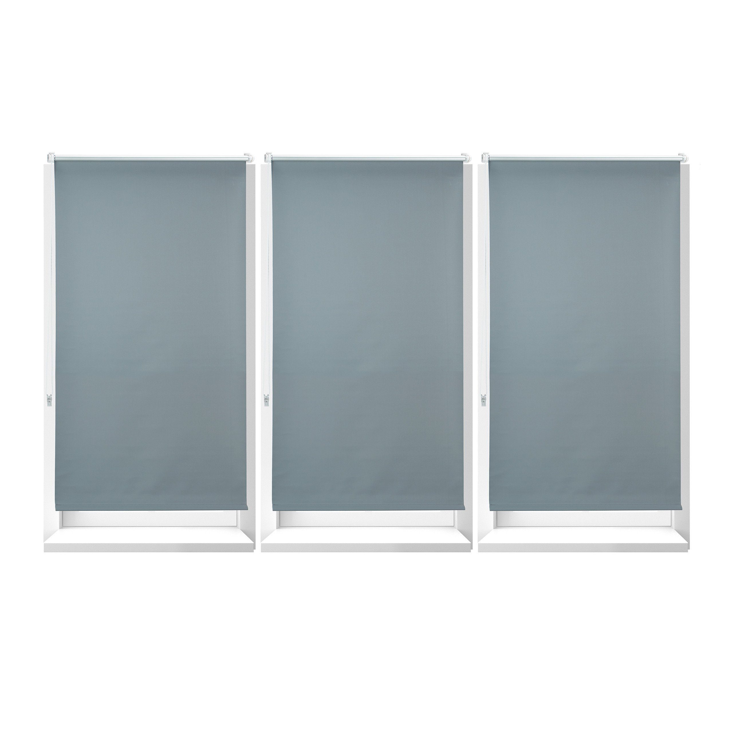 Verdunklungsrollo 3 x Verdunkelungsrollo grau 90x210 günstig online kaufen
