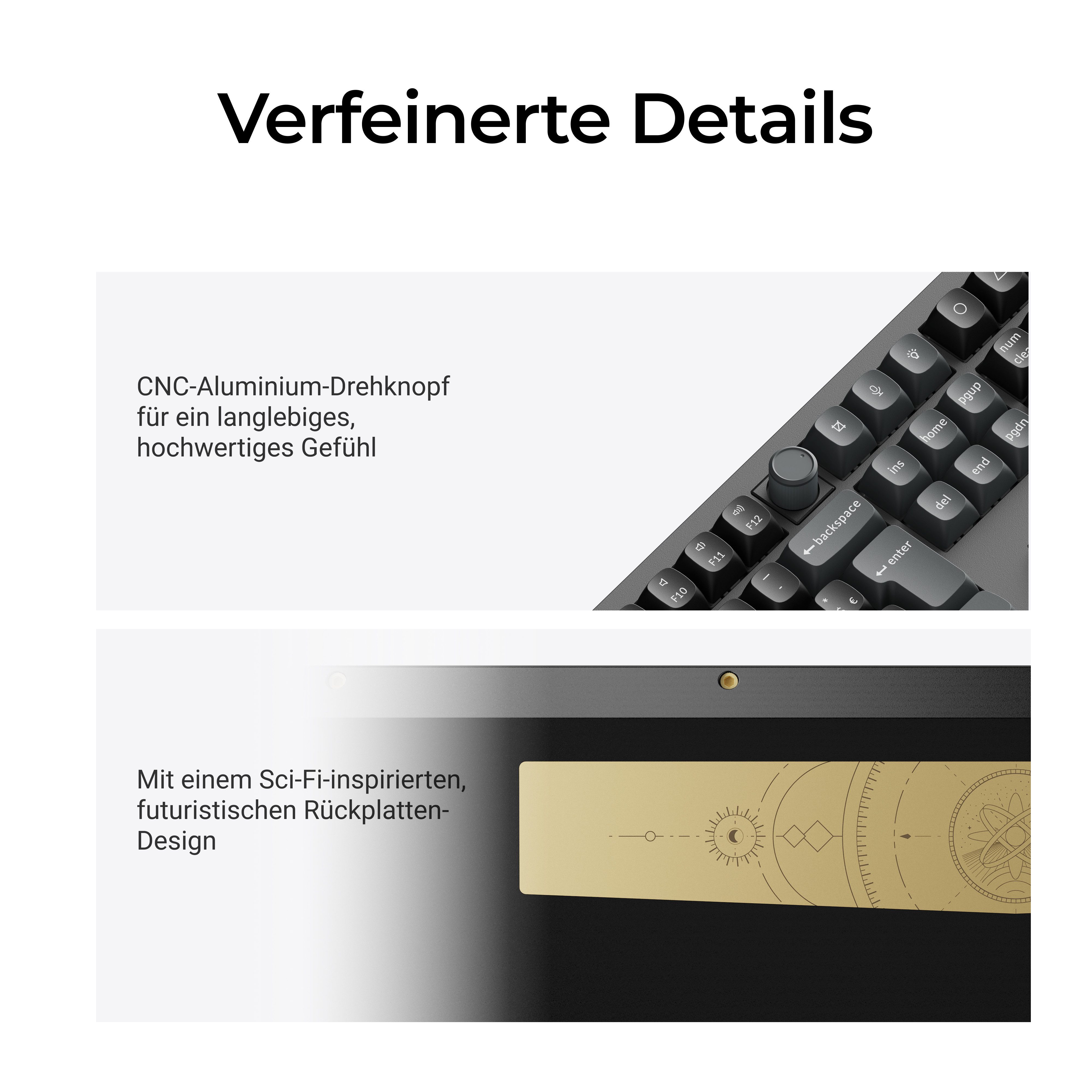 Keychron Q6 Ultra 8K – Swappable RGB Backlight Full-Size Mechanische Tastatur Tastatur (Hot-Swap) – Bild 4 von 5