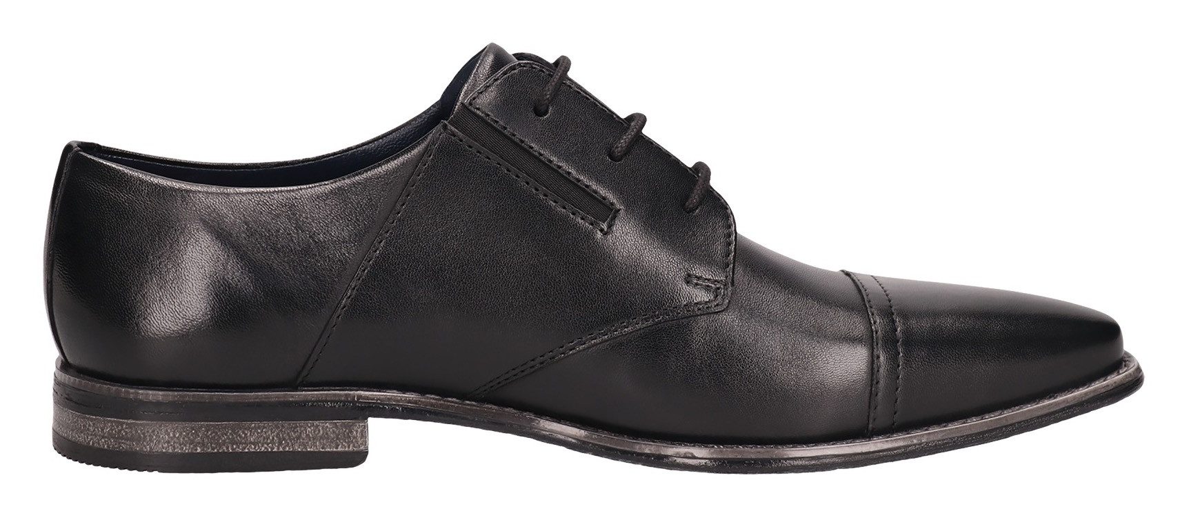 bugatti Schnürschuh, Blockabsatz, Abendschuh, Festtagsschuh mit Stretcheinsätzen