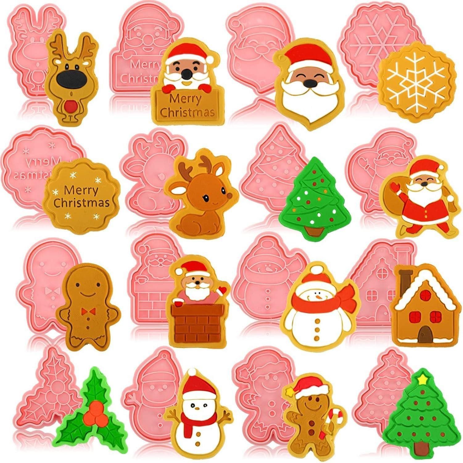 Back-Set 16 Stück Ausstechförmchen Weihnachten Plätzchen DIY Kinder Backen Set
