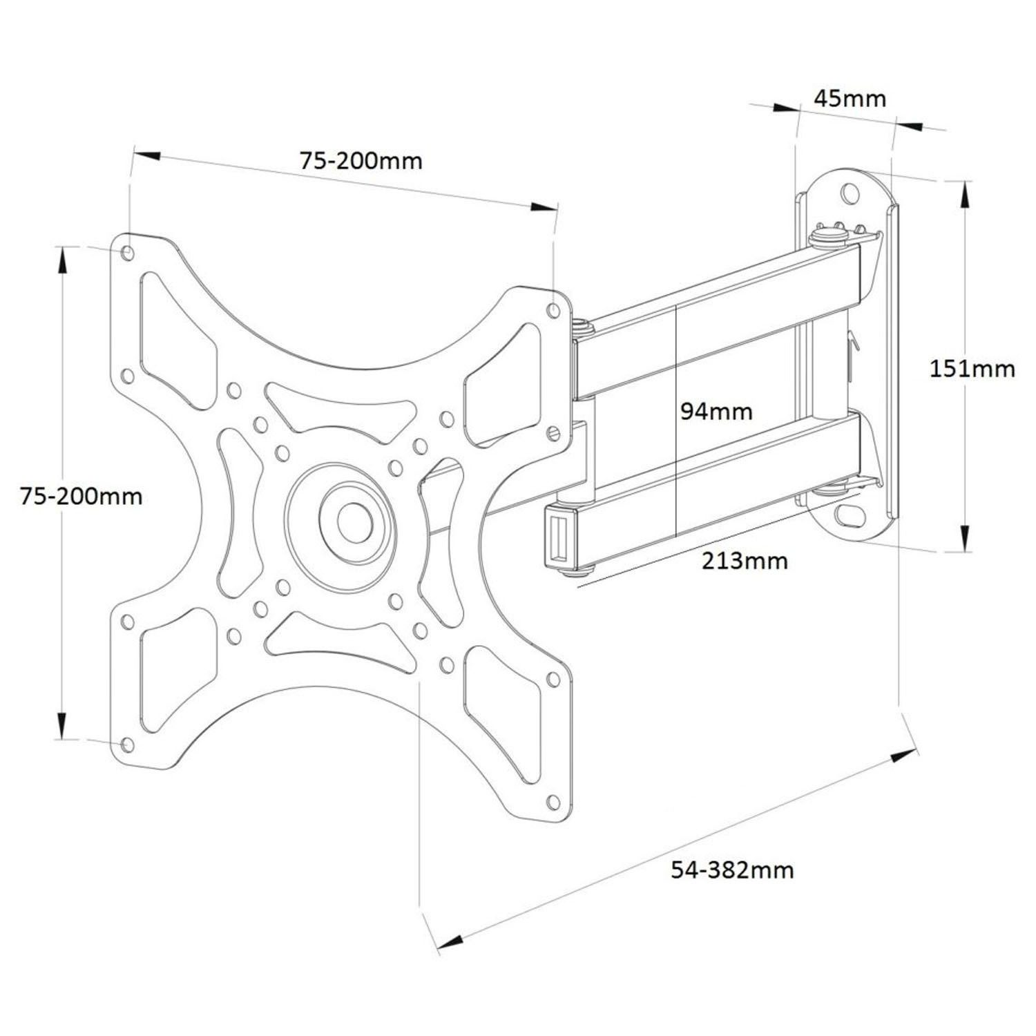 NEG TV-Wandhalterung NEG TV-Wandhalterung ExTender 2540 Full Motion/Piv, (2540, Pivot-Funktion (drehbar)