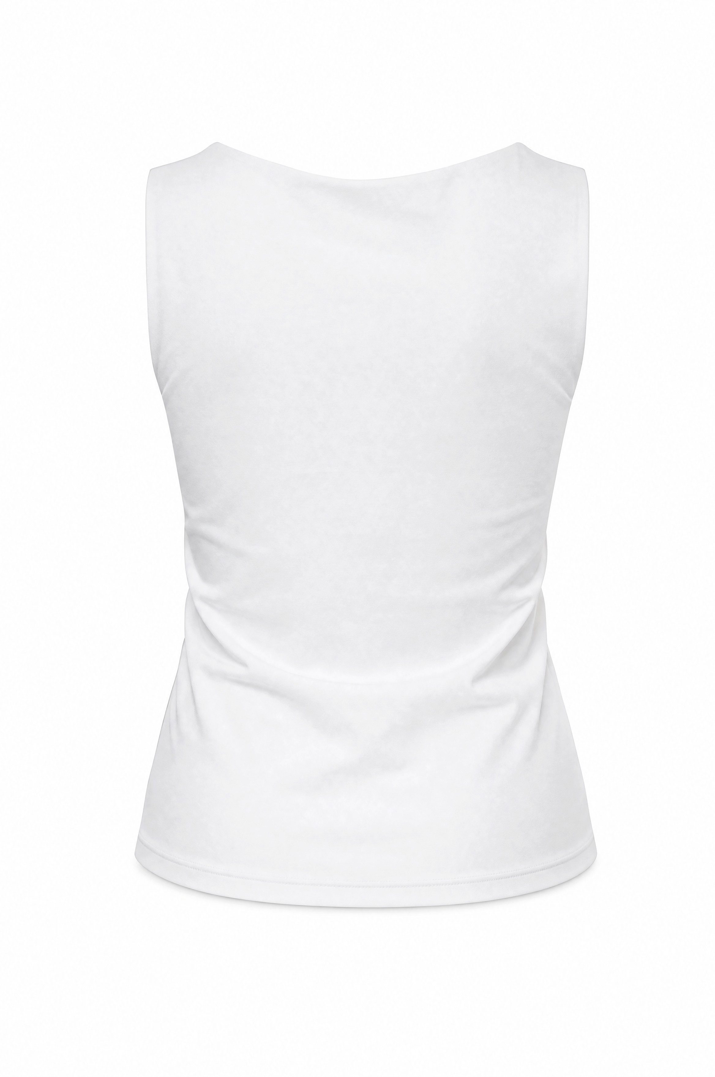 NADINE H Shirttop Elegantes V-Ausschnitt Top im Sommer Frühlings Trend Style Weiß – Bild 4 von 4