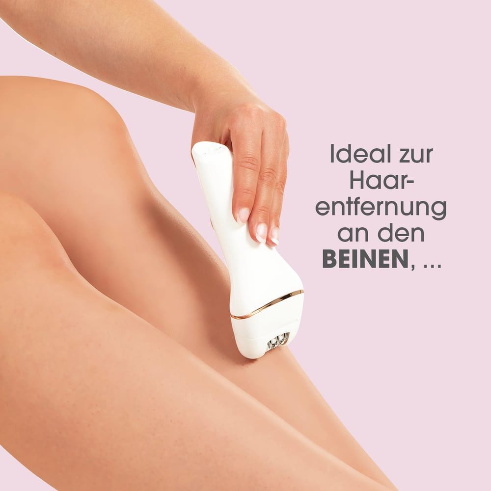 VITALmaxx Epilierer Epilierer "Perfect Beauty" Mit LED-Licht und Akkubetrieb, Haarentfernung für seidig glatte Haut an Beinen Armen Bikinizone