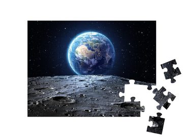 puzzleYOU Puzzle Blick vom Mond auf die Erde, NASA-Bildmaterial, 48 Puzzleteile, puzzleYOU-Kollektionen Mond