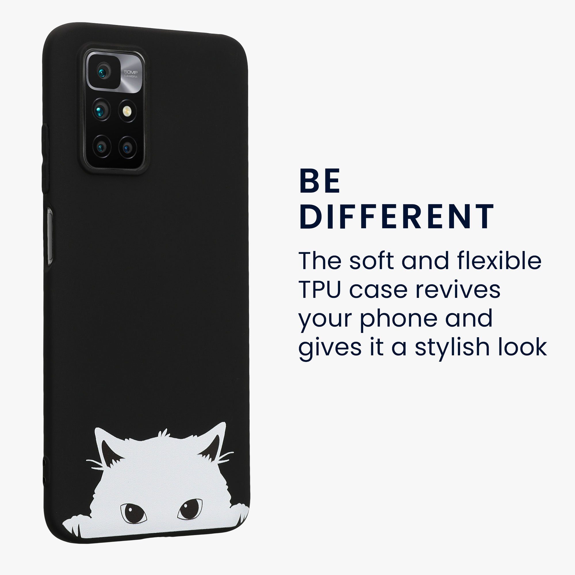 kwmobile Handyhülle Hülle für Xiaomi Redmi 10 (2021 / 2022), Handyhülle Silikon Case