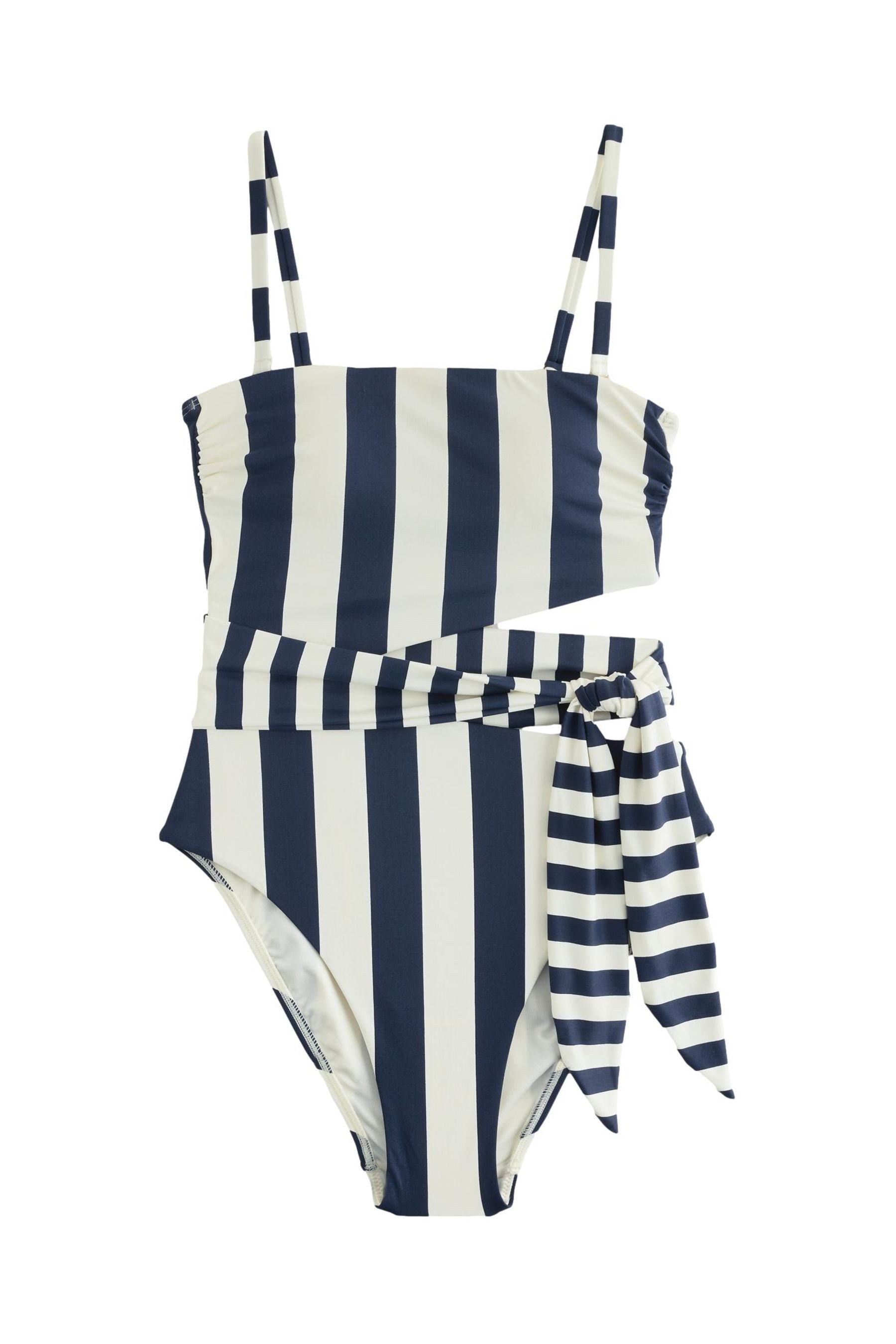 Next Badeanzug Bauchformender Bandeau-Badeanzug mit Gürtel (1-St)