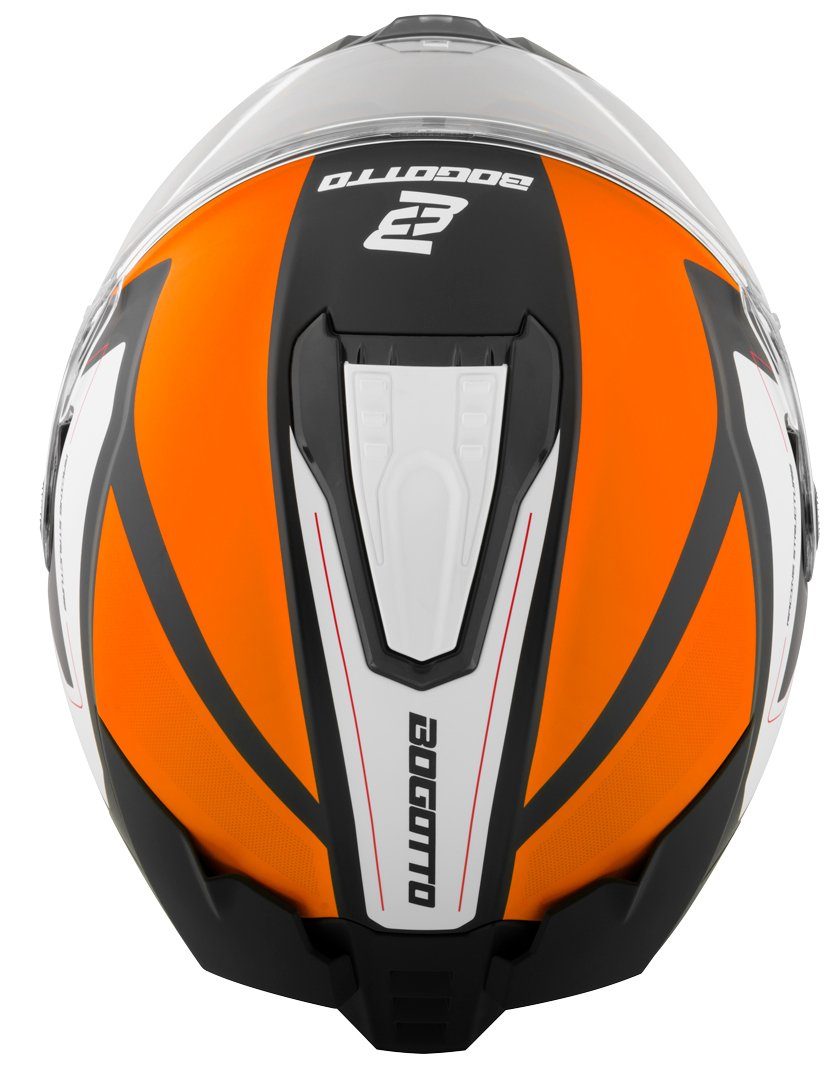 Bogotto Motorradhelm FF122 BGT Helm, integriertes Sonnenvisier