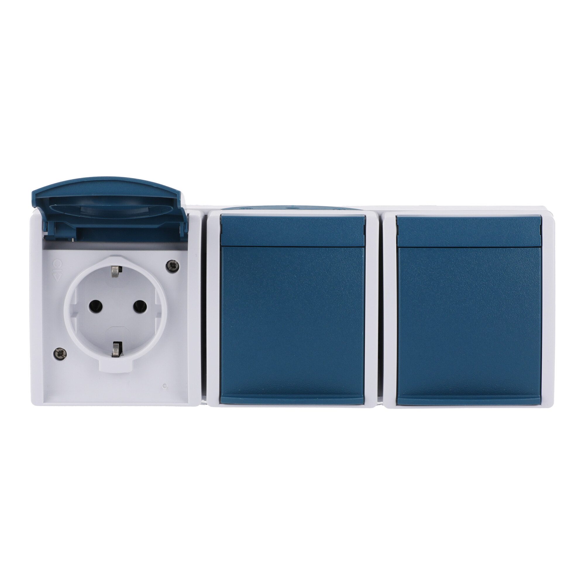 Busch-Jaeger Steckdose Busch-Jaeger Schuko-Steckdose 3f. waagerecht 2300/3 EW-53