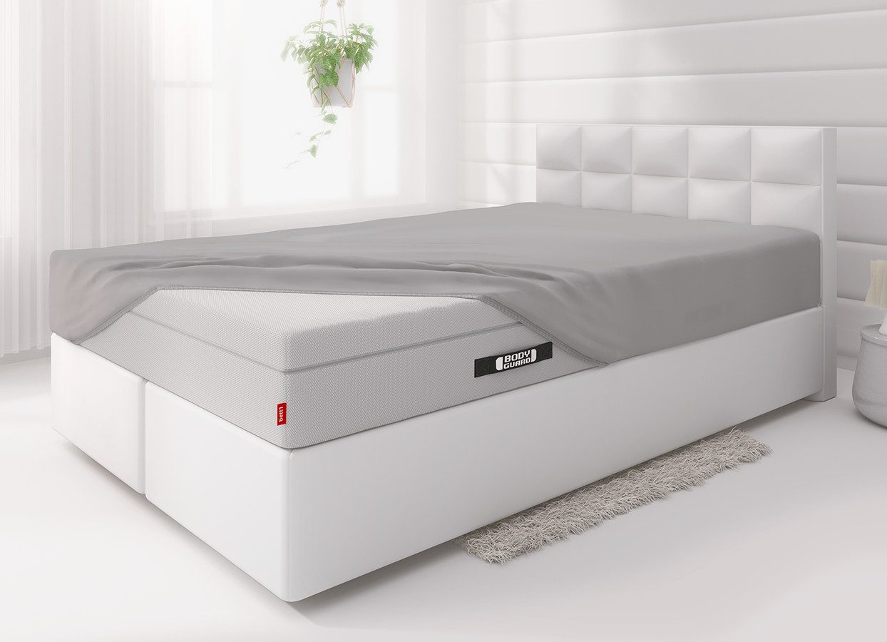 bett1.de Spannbettlaken BODYGUARD Spannbettlaken extra hoch, Gummizug: rundum, für Matratzen bis 32 cm Höhe