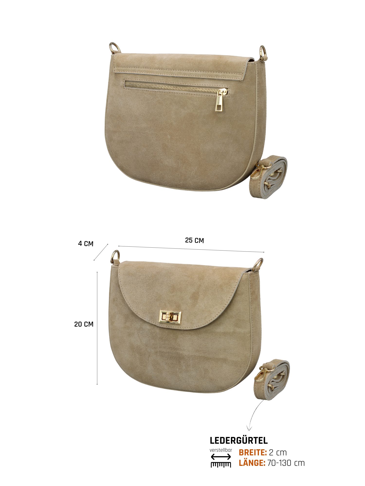 Adel Bags Umhängetasche Halbmond Damen Schultertasche, günstig online kaufen