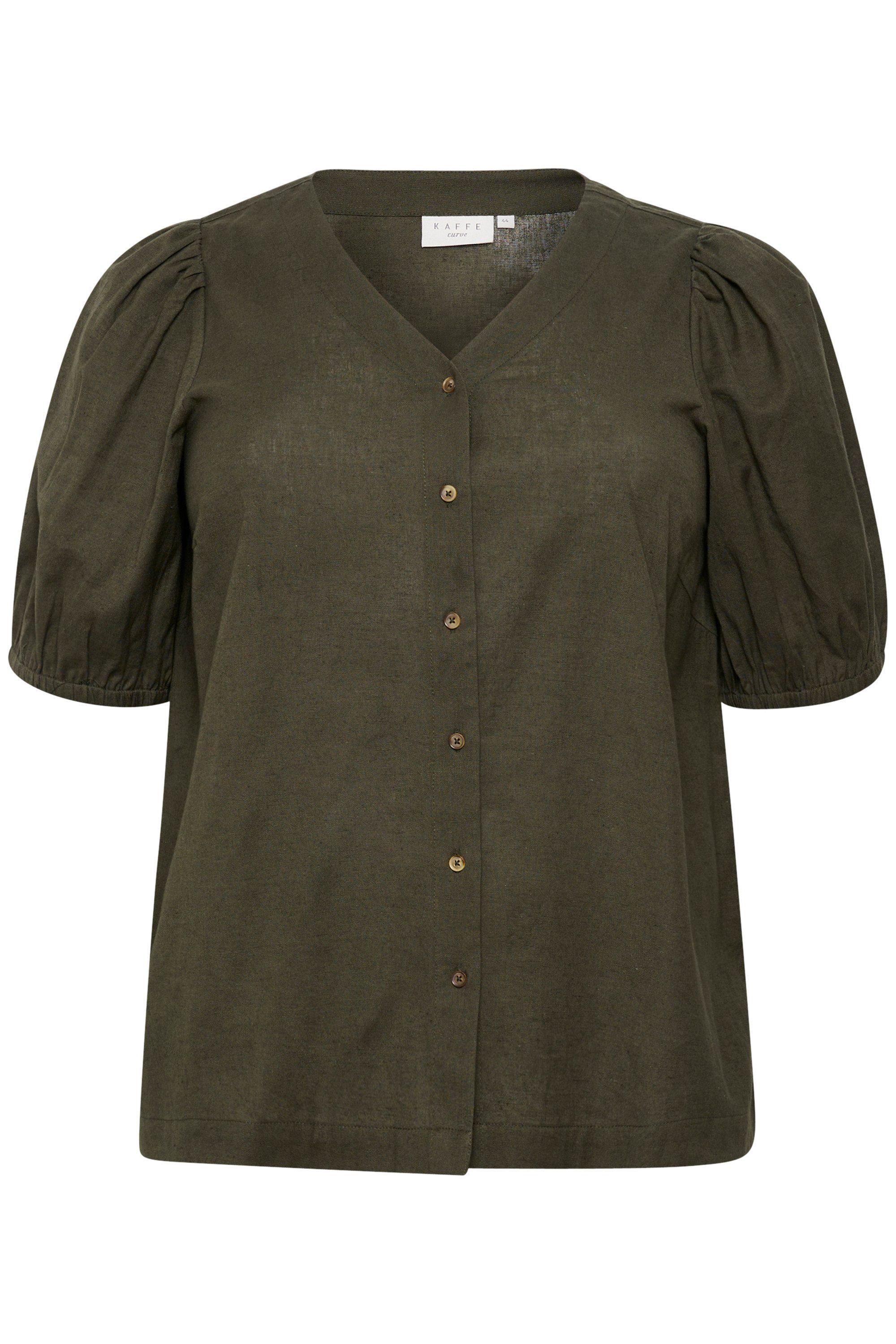 KAFFE Curve Kurzarmbluse Kurzarm-Bluse KCvicca Große günstig online kaufen