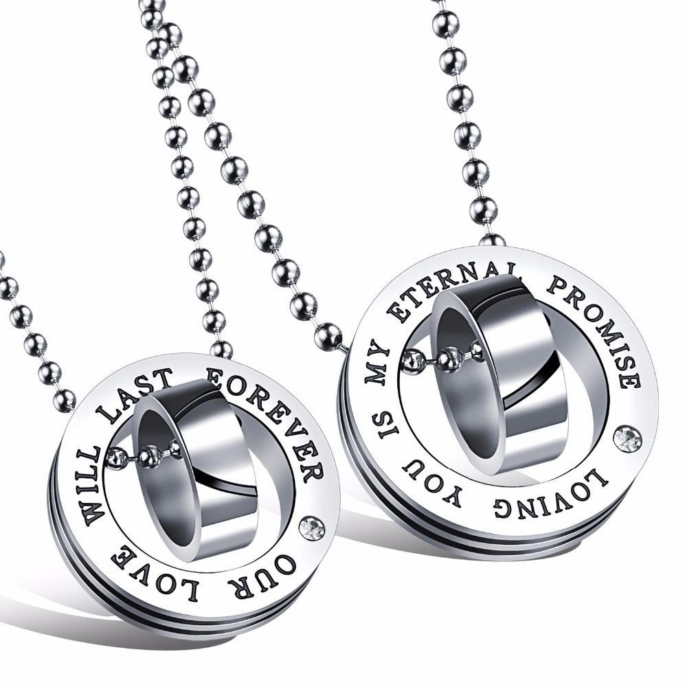 Kim Johanson Schmuckset Kreise mit Herz, mit Zirkonia, Partnerketten: 2 Ket günstig online kaufen