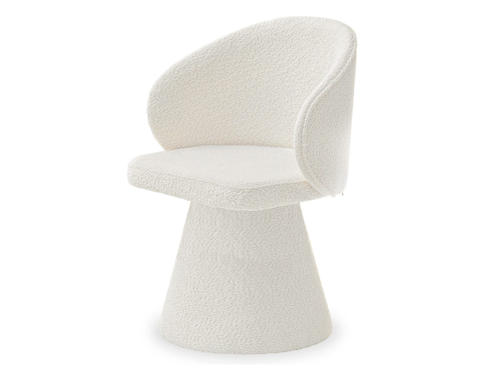 Compleo Stuhl boucle Drehstuhl, Gepolsterter Sockel