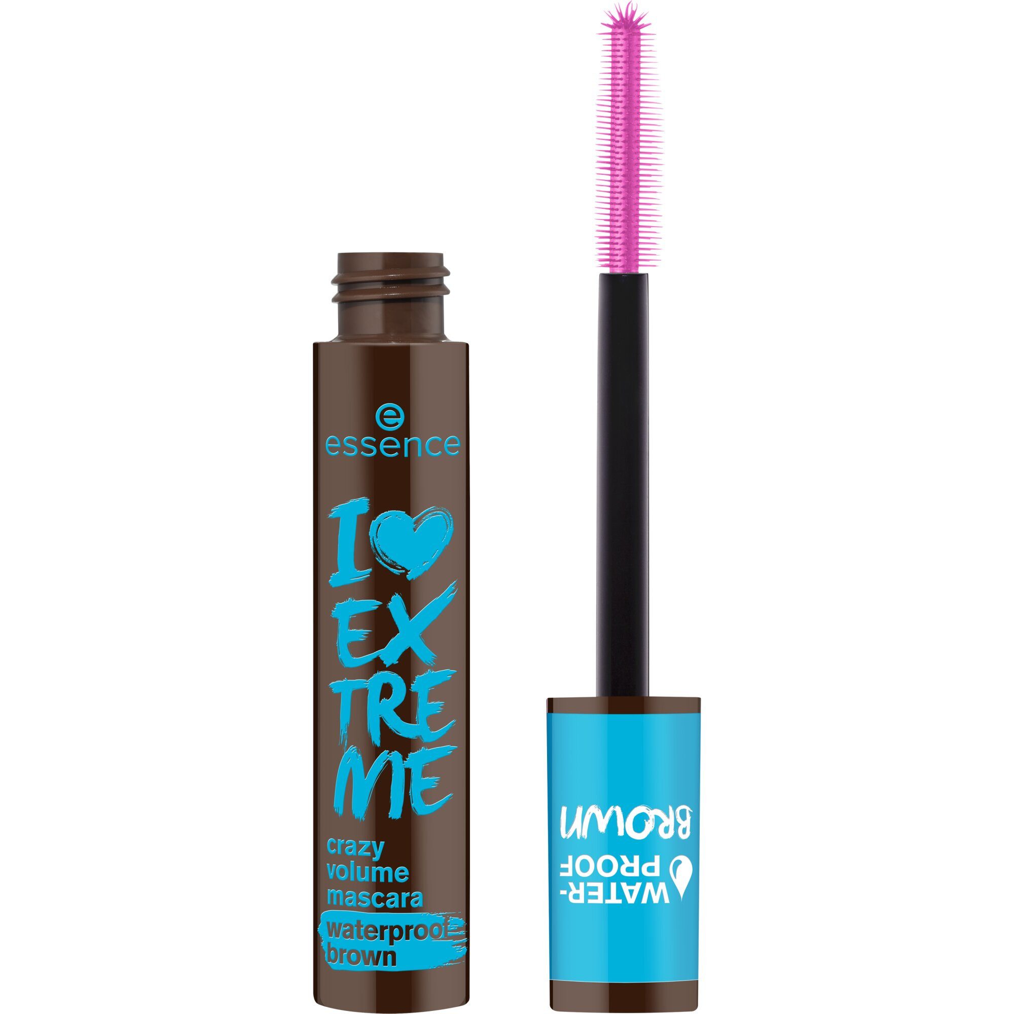 Essence Mascara I LOVE EXTREME crazy volume mascara waterproof brown, 3-tlg.