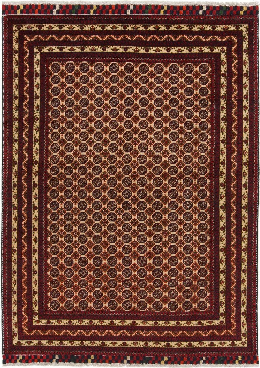 Orientteppich Afghan Mauri 147x208 Handgeknüpfter Orientteppich, Nain Trading, rechteckig, Höhe: 6 mm