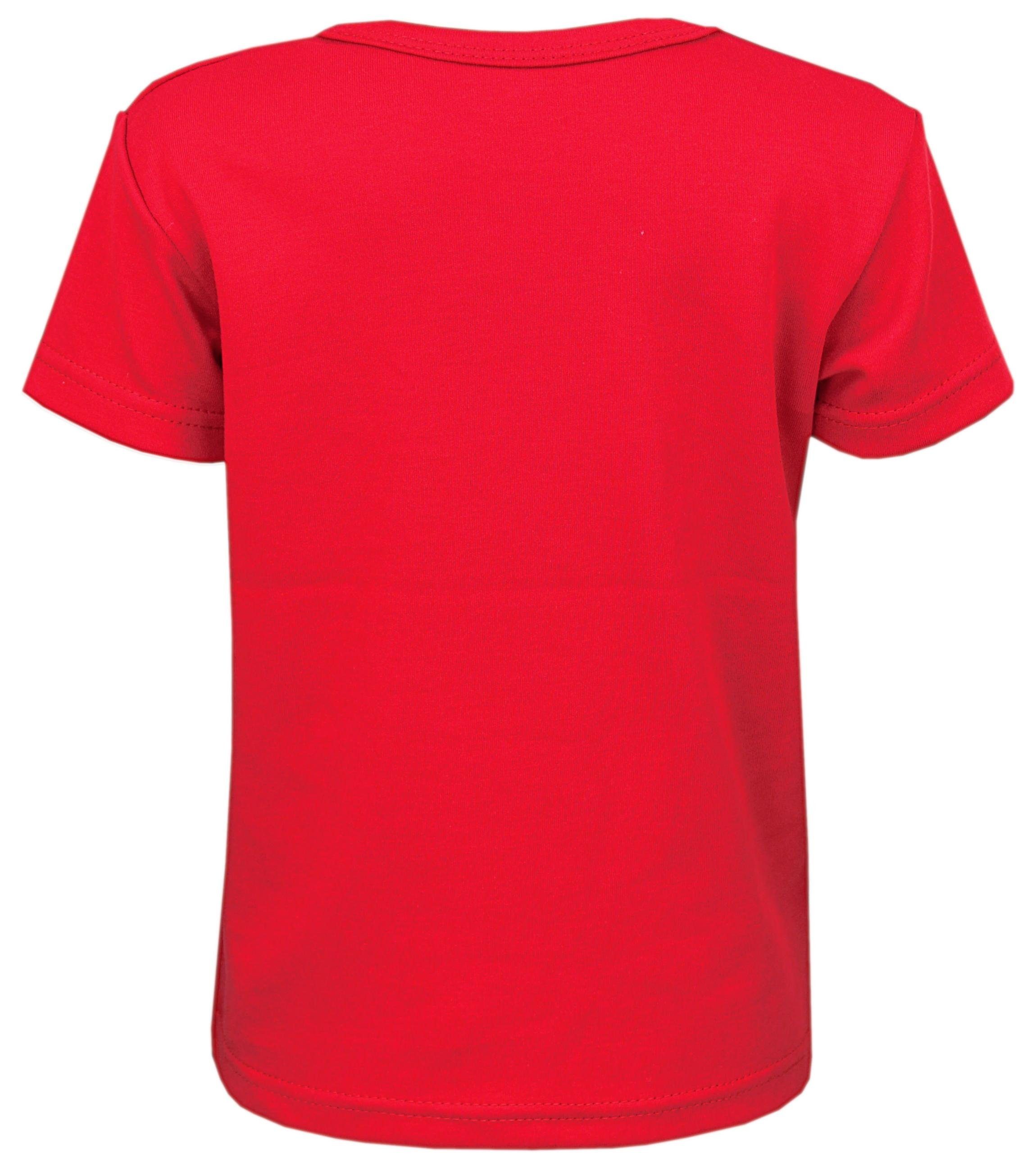 TupTam T-Shirt TupTam Baby Kinder 3er Shirt Rot Jungen Pack Sommer Kurzarm 3er (3-tlg) T-Shirt Dunkelblau Pack Grün