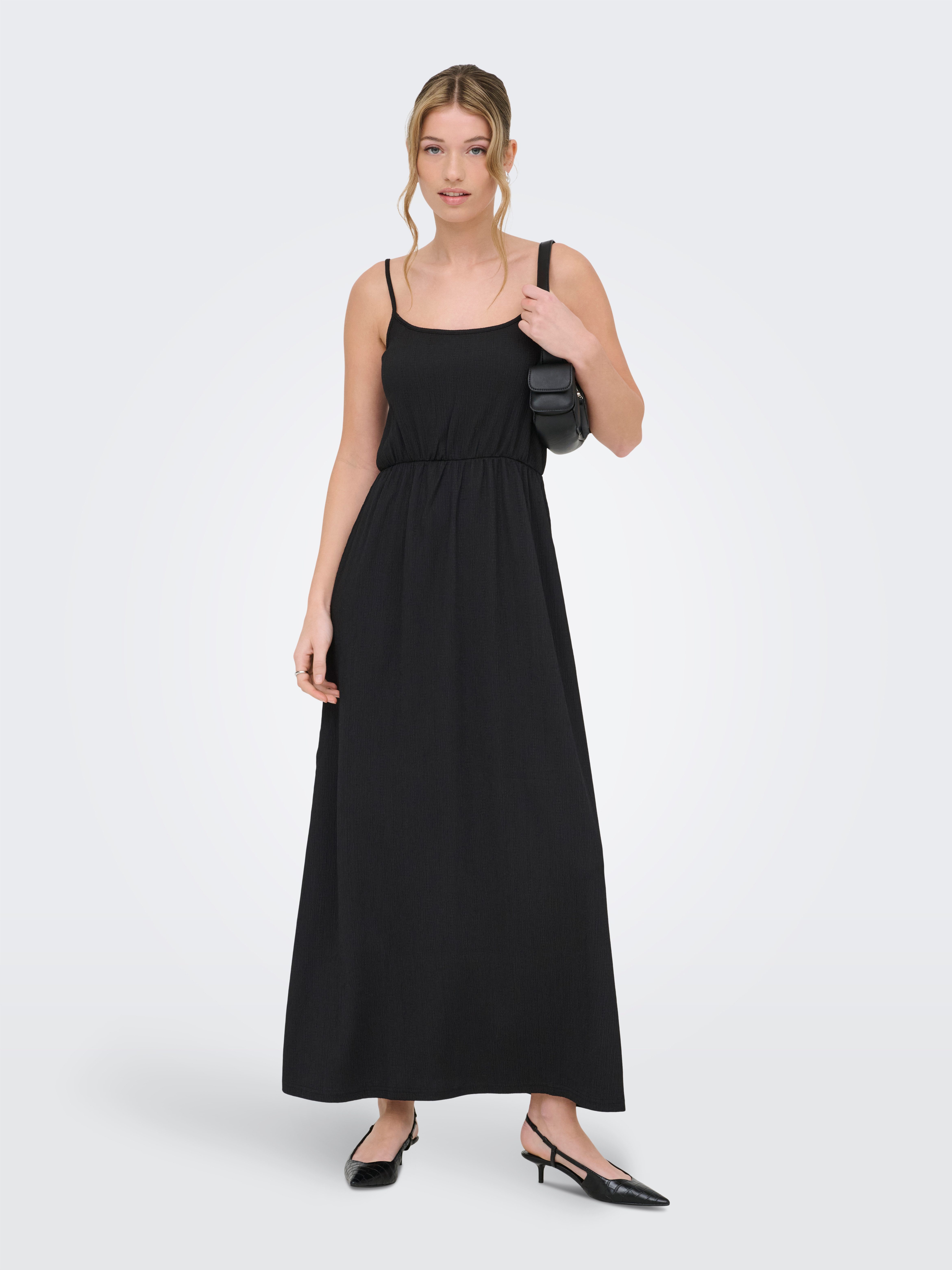 ONLY Maxikleid ONLALTA S/L LONG STRAP DRESS PNT ZLO günstig online kaufen