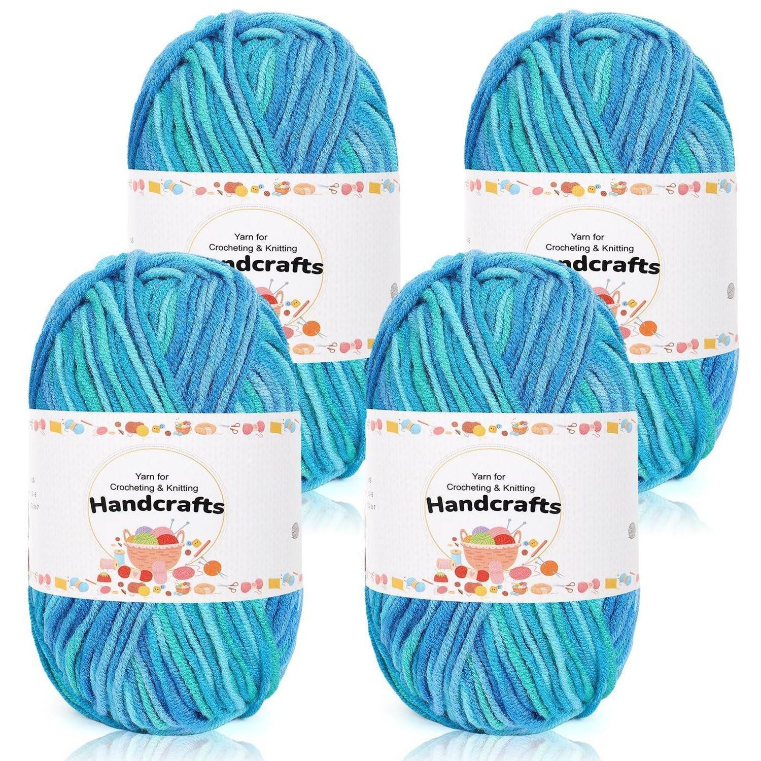 LuxusKollektion Häkelgarn Farbverlauf 200g 5-Ply Baumwolle/Acryl Häkelwolle